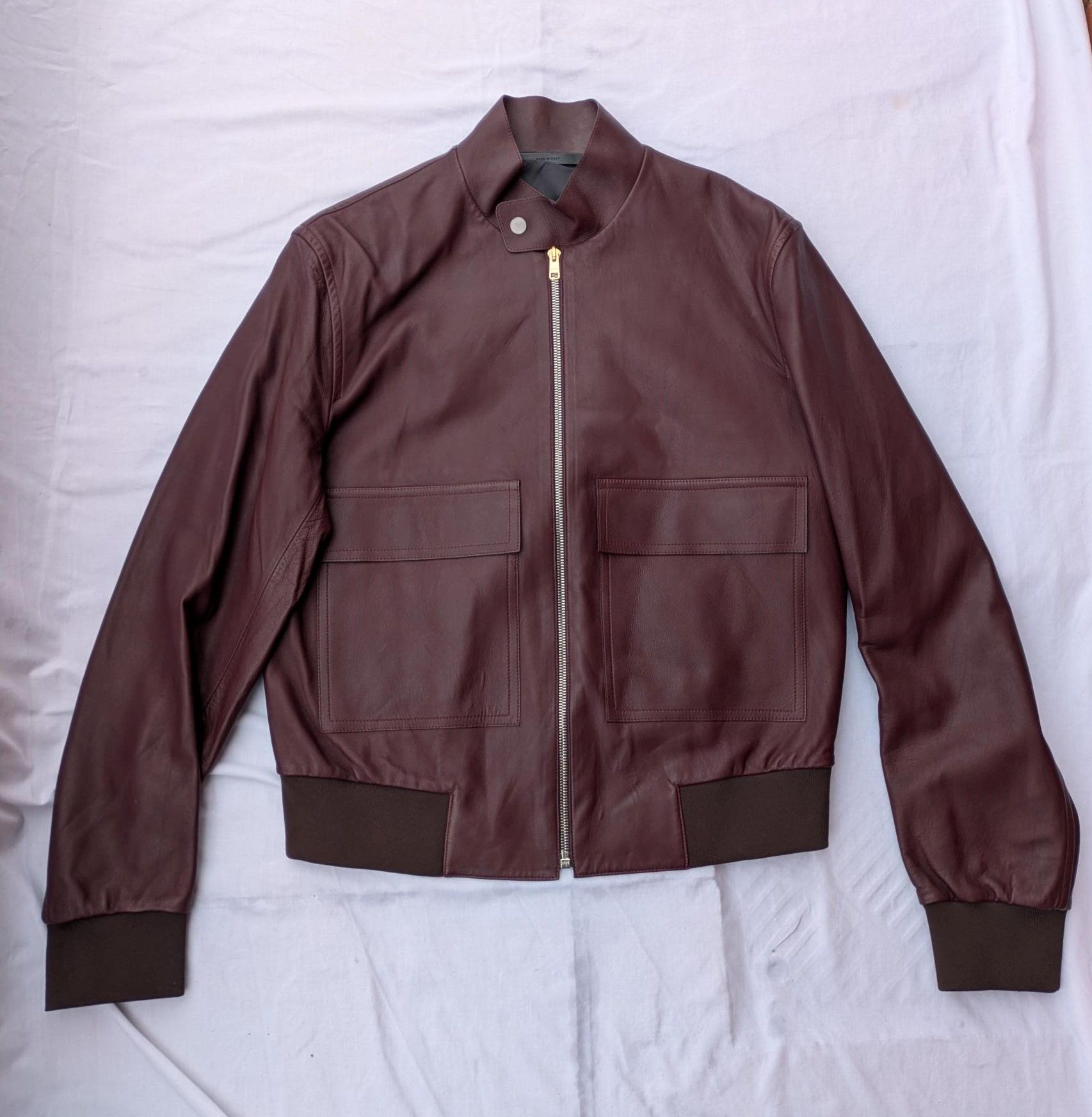 Paul Smith Paul Smith Burgundy Mens Bomber Jacket Size US M / EU 48-50 / 2 - 2 Thumbnail