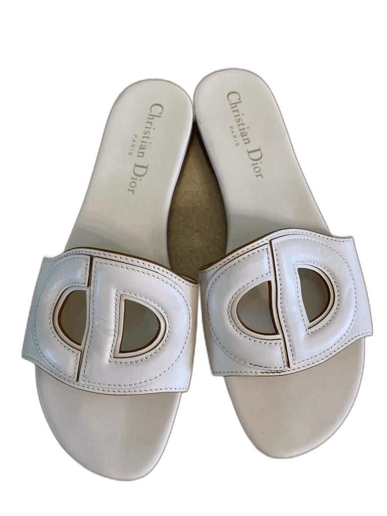 Dior Dior CD Logo Flat Slip-2505 Size US 9 / EU 42 - 1 Thumbnail