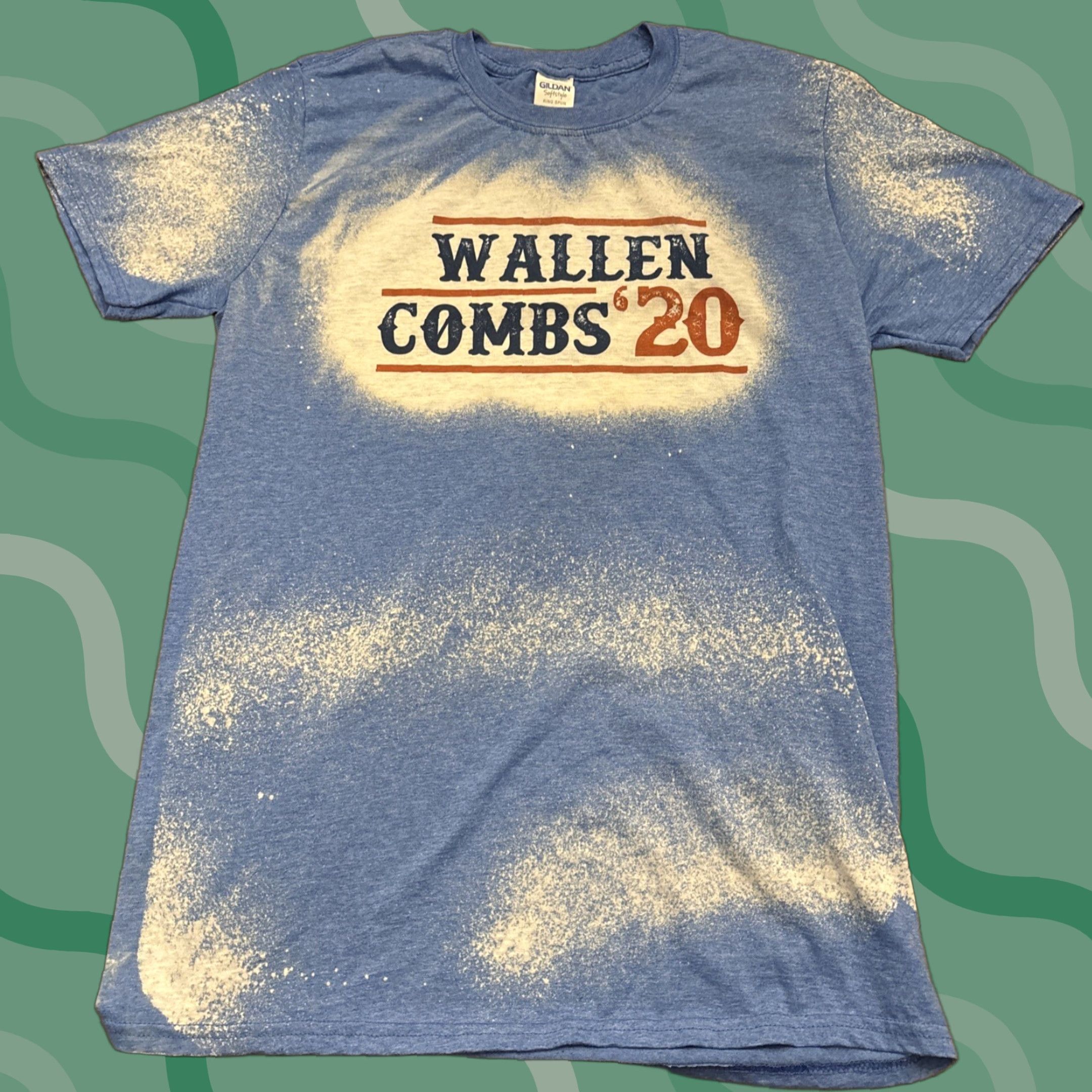 Gildan Morgan Wallen Luke Combs T-Shirt Size M Blue Tie Dye 2020 Concert Merch Mens Size US M / EU 48-50 / 2 - 1 Thumbnail
