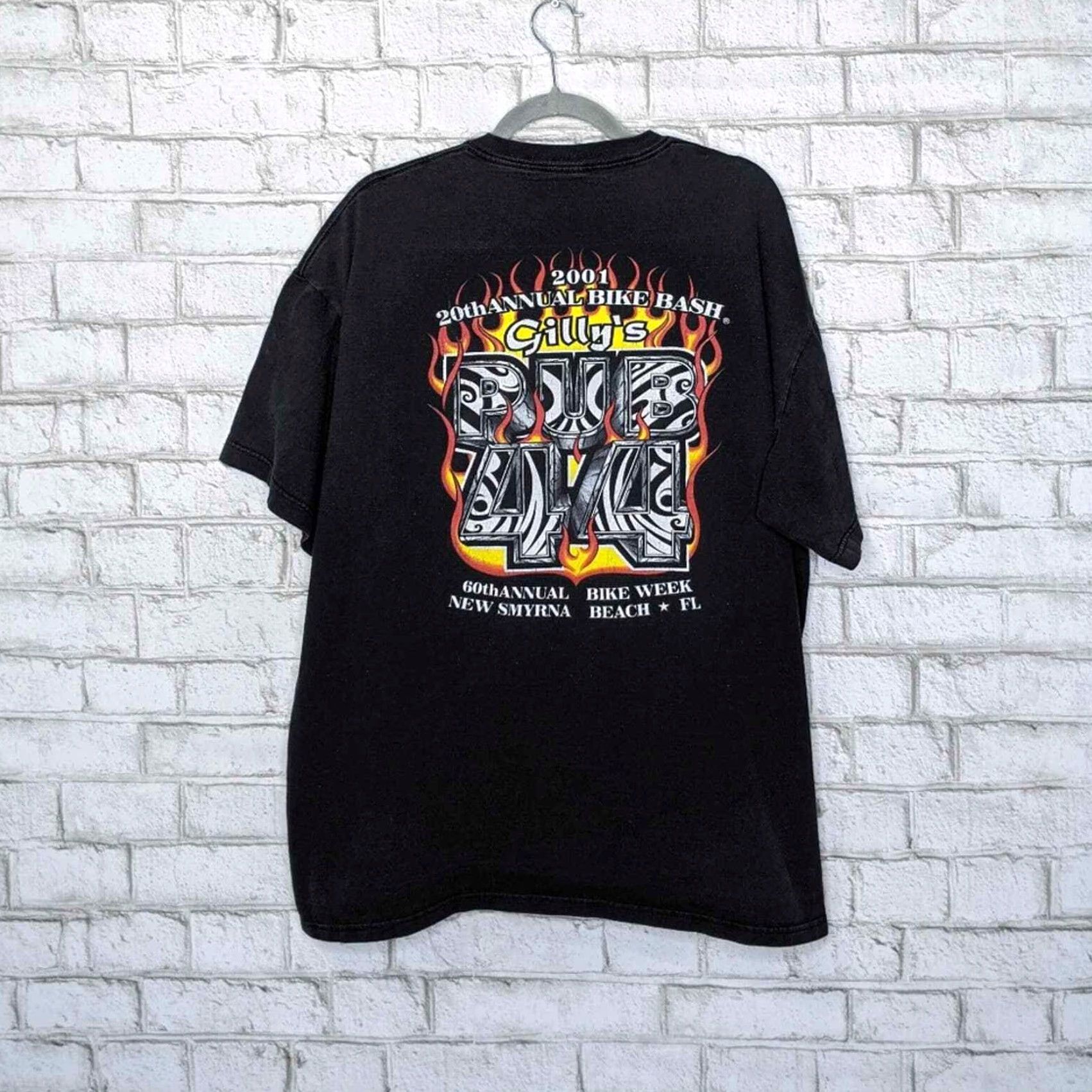 Harley Davidson VINTAGE Bike Week Pub 44 Smyrna Beach Pocket Harley Davidson Biker Motorcycle T-Shirt Unisex Adults XL Black Men's Womens? Size US XL / EU 56 / 4 - 2 Thumbnail