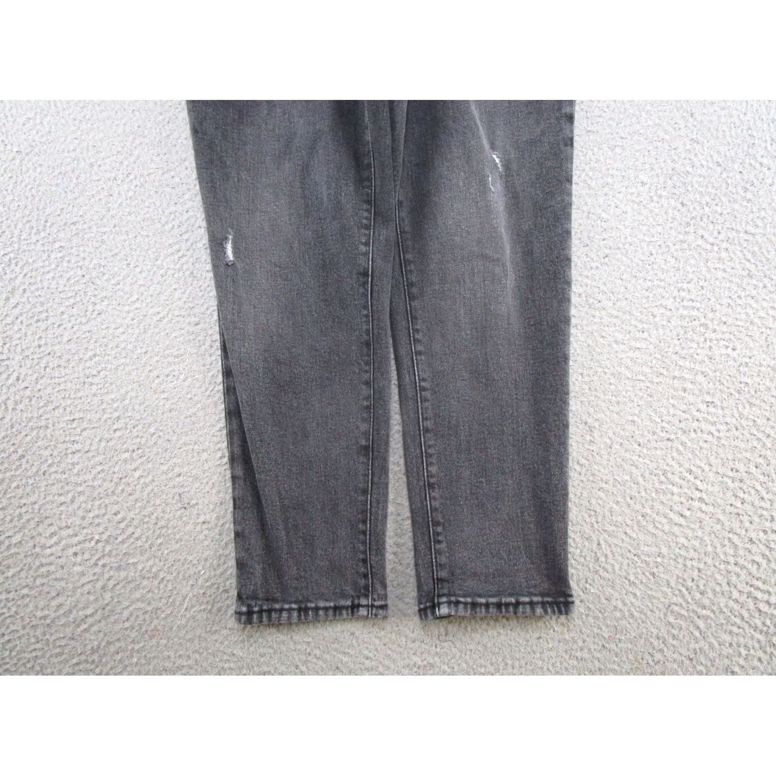 Old Navy Old Navy OG Curvy High Rise Straight Leg Black Denim Jeans Size 2 Distressed Size 26" / US 2 / IT 38 - 2 Thumbnail