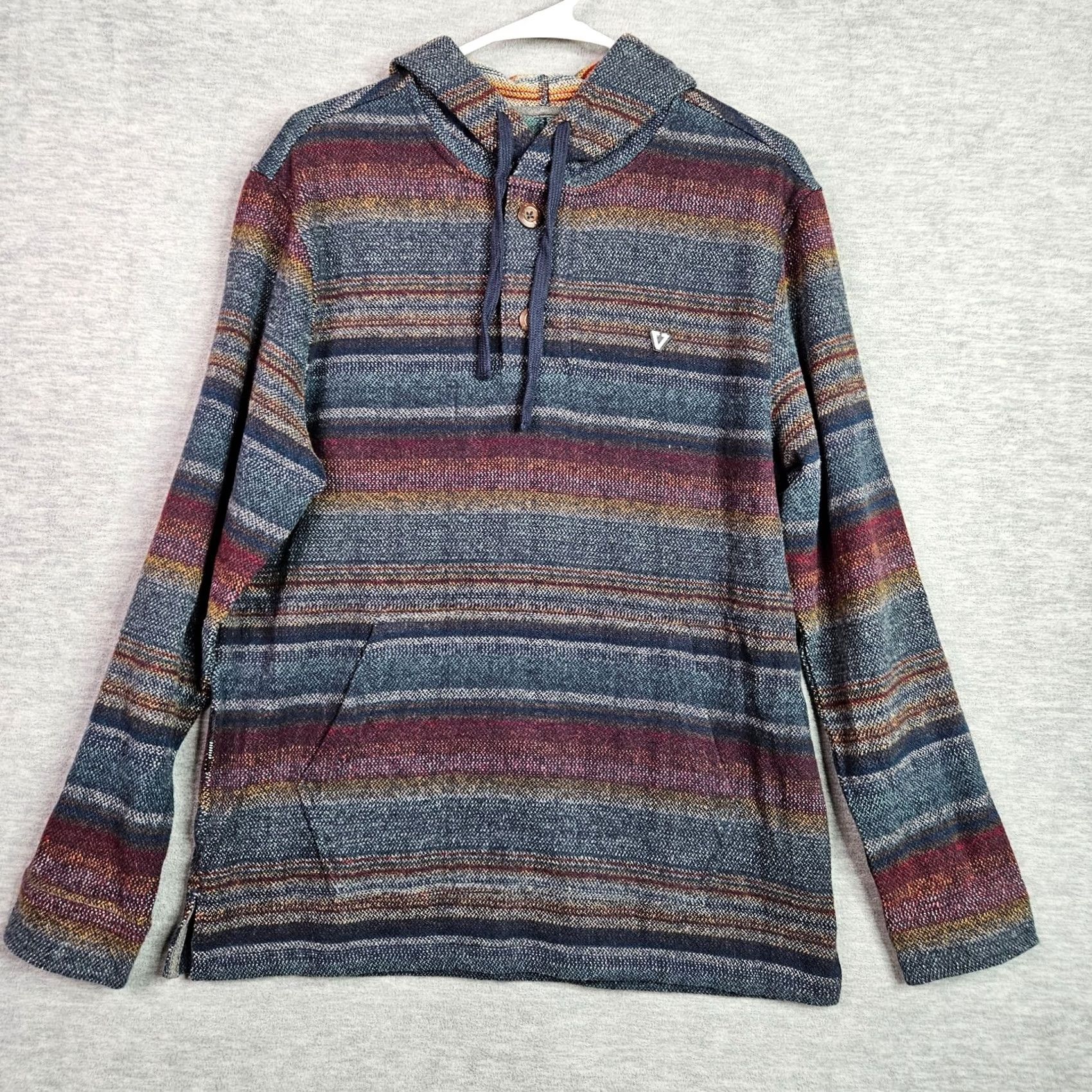 Vissla VISSLA Descanso Hooded Popover Hoodie Henley Men Cotton Size S Multicolor Hoody Jacket Men XS? Size US S / EU 44-46 / 1 - 2 Thumbnail