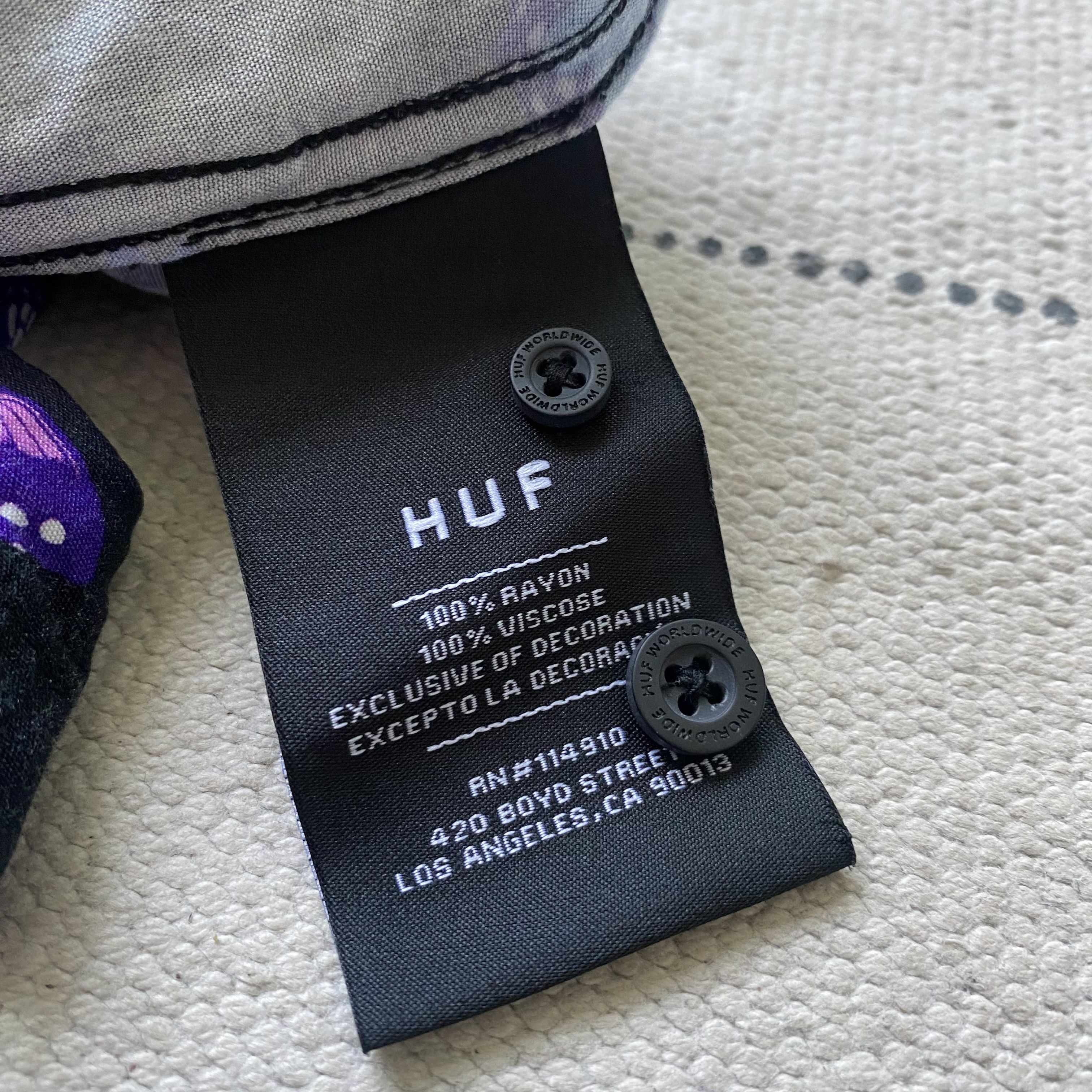 Huf 🦋 Vintage 00s HUF Hawaiian Crazy Shirt Surf Skater Size US S / EU 44-46 / 1 - 7 Thumbnail