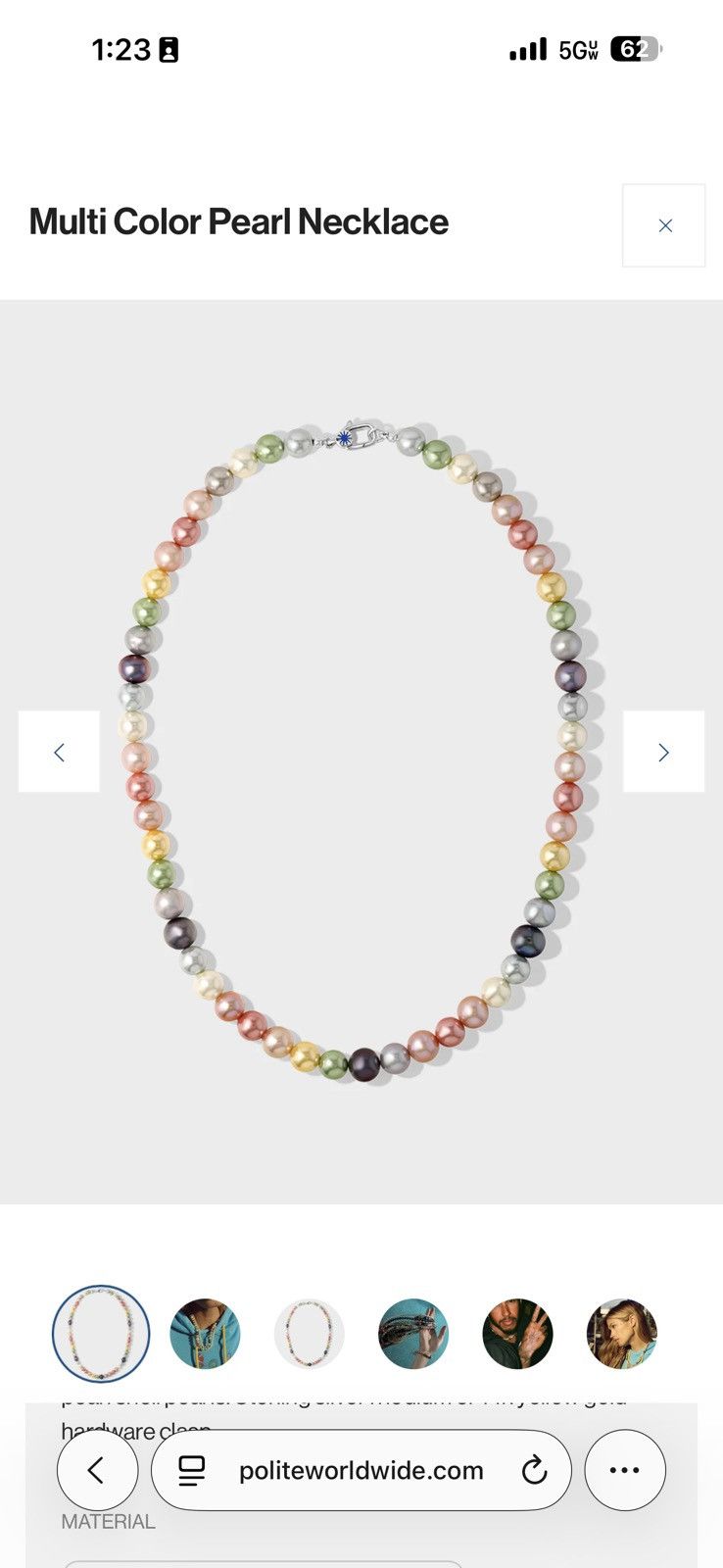 POLITE WORLDWIDE Polite Worldwide Multi Color Pearl 14k Gold Necklace Size ONE SIZE - 1 Thumbnail