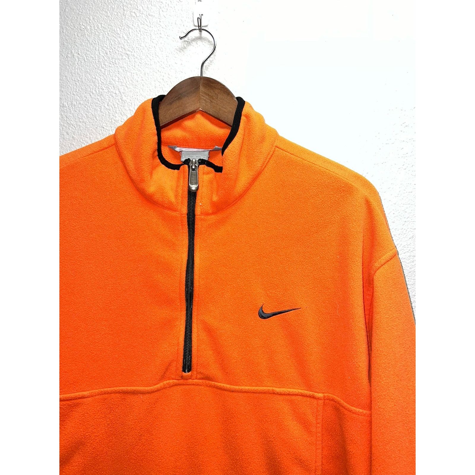 Vintage Vintage Orange Nike Sweatshirt Fleece 1/2 Zip Jacket VTG XL Size US XL / EU 56 / 4 - 2 Thumbnail