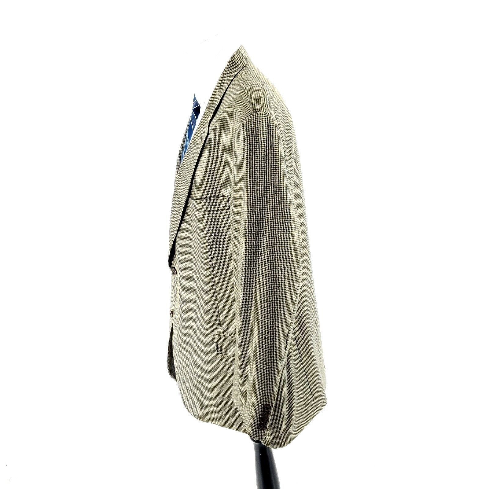 Ralph Lauren Chaps Ralph Lauren Silk Tool 2 Button Sport Coat 48L Blue Br Size 48L - 4 Thumbnail