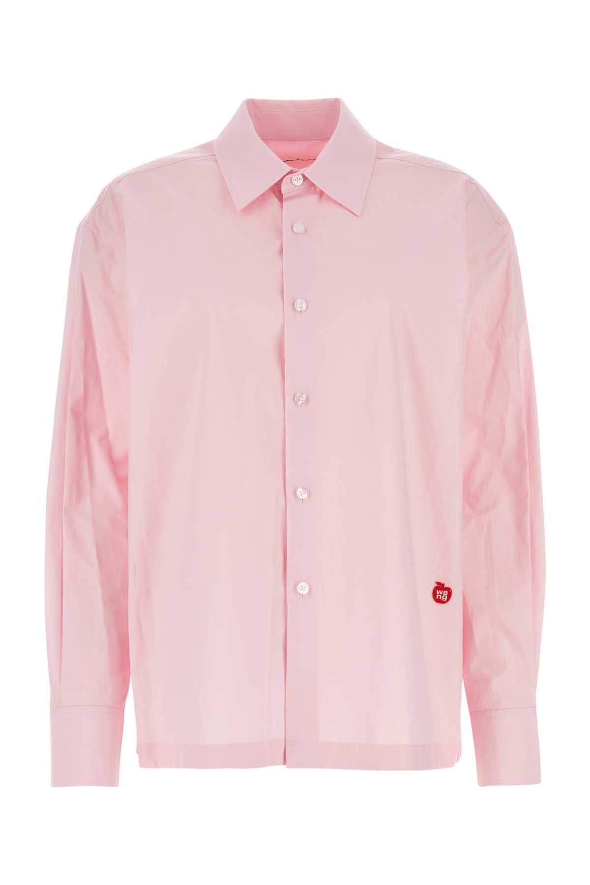 image of T By Alexander Wang Pink Poplin Shirt, Women's (Size Medium)