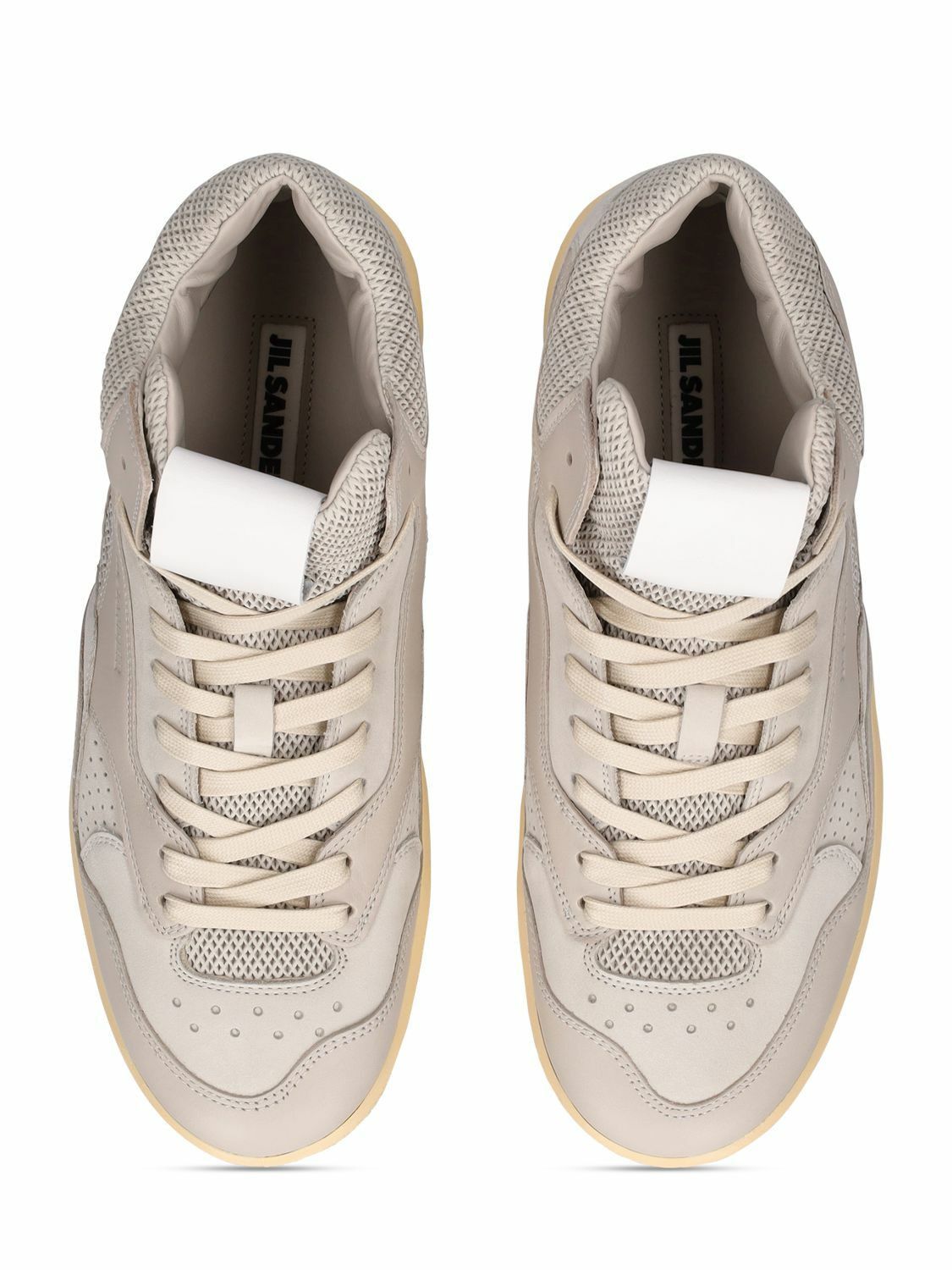 Jil Sander o1y1025 Hi-Top Sneakers in Off-White Size US 7 / IT 37 - 4 Thumbnail