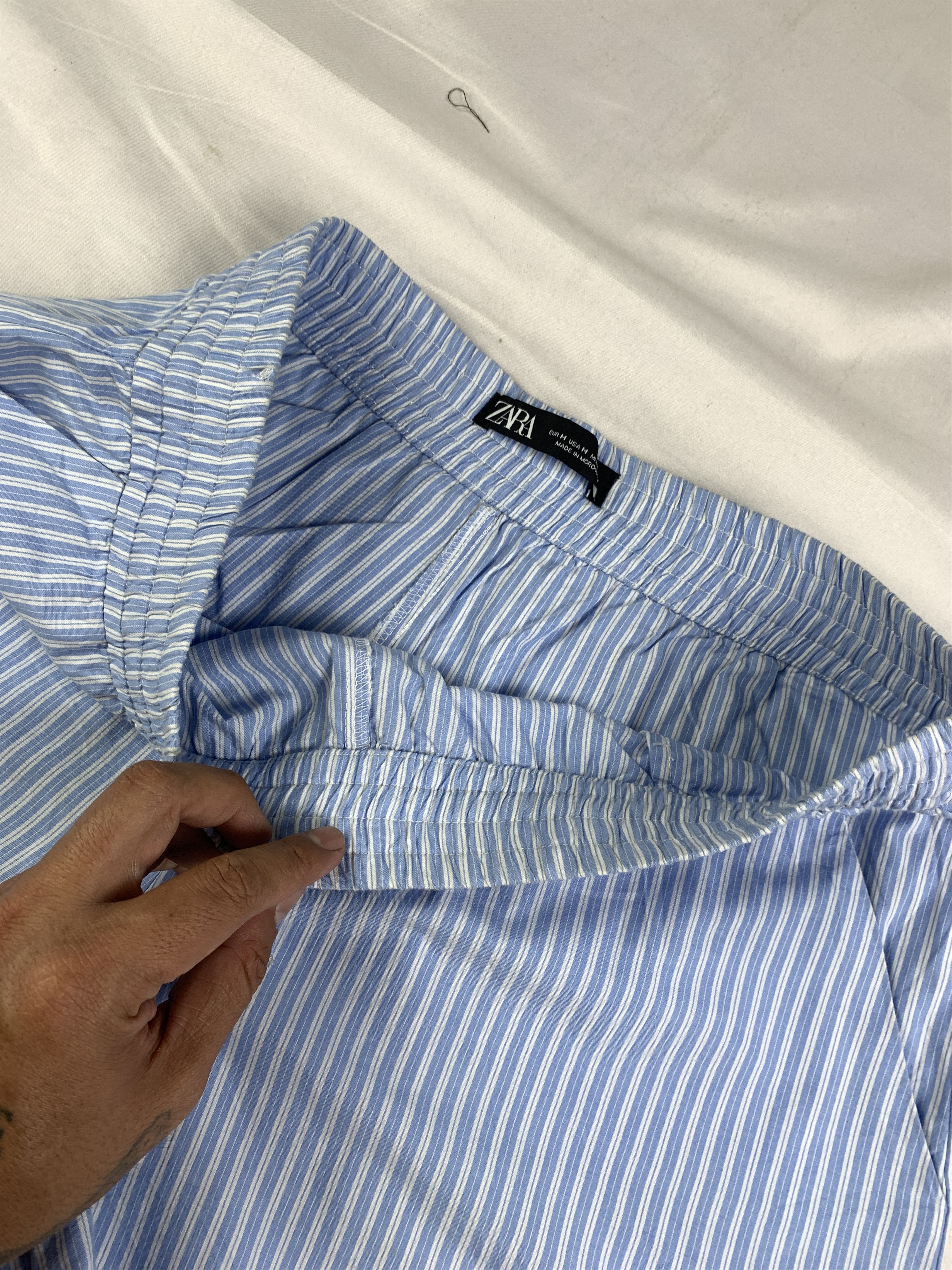 Zara Zara Blue Stripes Undies Style Shorts (M) Size 30" / US 8 / IT 44 - 7 Thumbnail