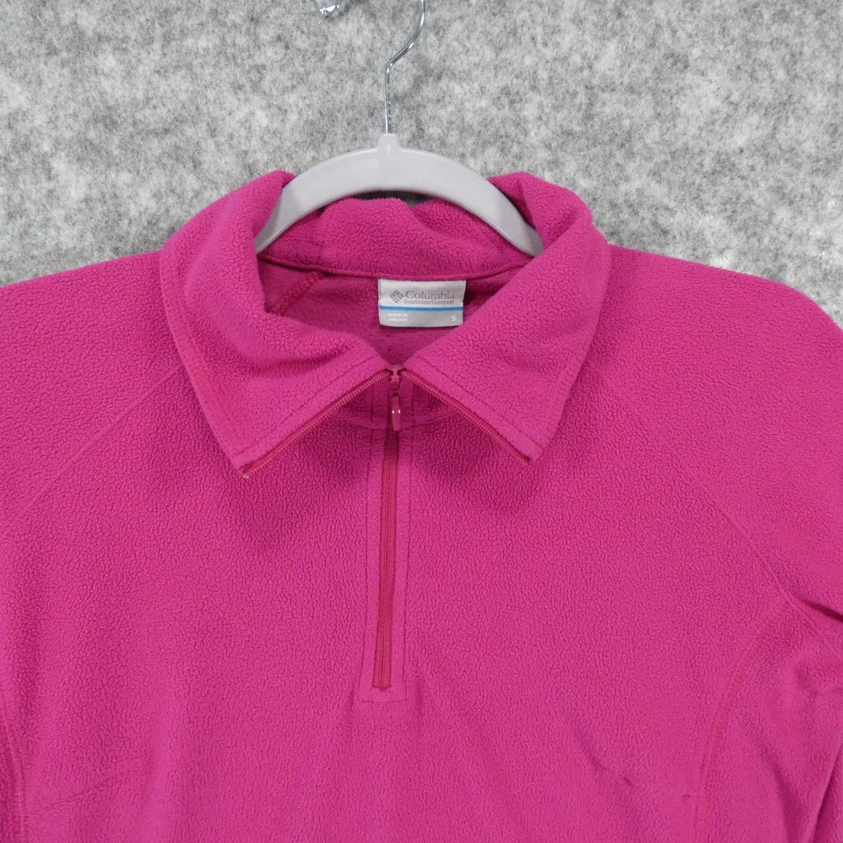 Pinko Columbia Fleece Womens Small Pullover 1/4 Zip Pink Sweatshirt Sweater Size S / US 4 / IT 40 - 2 Thumbnail