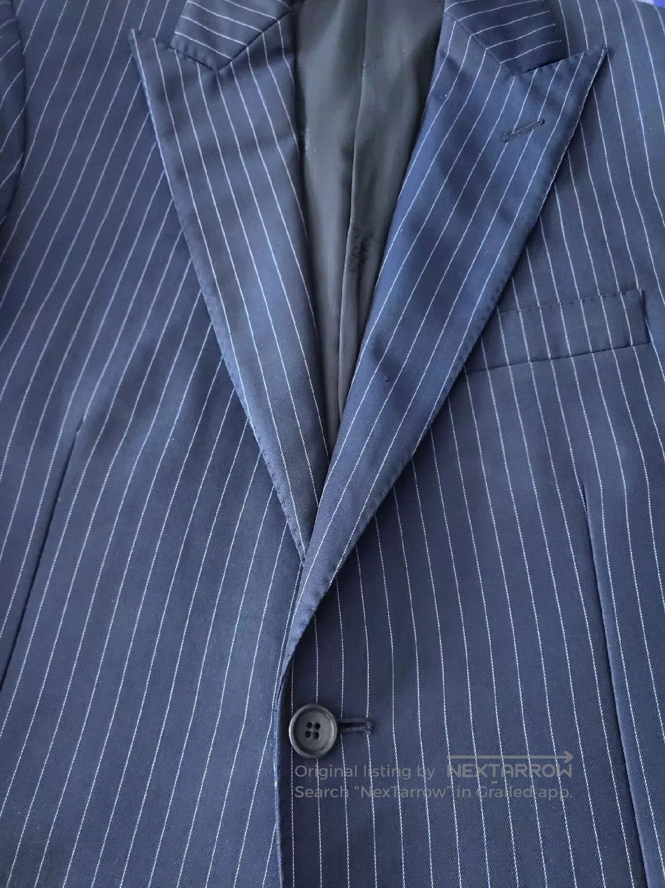 Boggi Italian Wool Blend Pinstripe Suit Jacket. Size US S / EU 44-46 / 1 - 7 Thumbnail