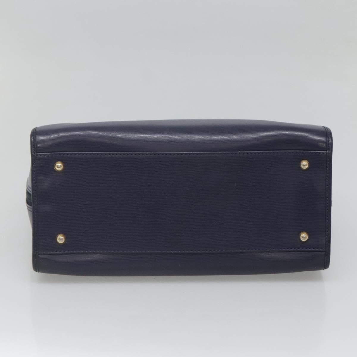 Celine CELINE Hand Bag Leather Blue Gold Size ONE SIZE - 9 Thumbnail