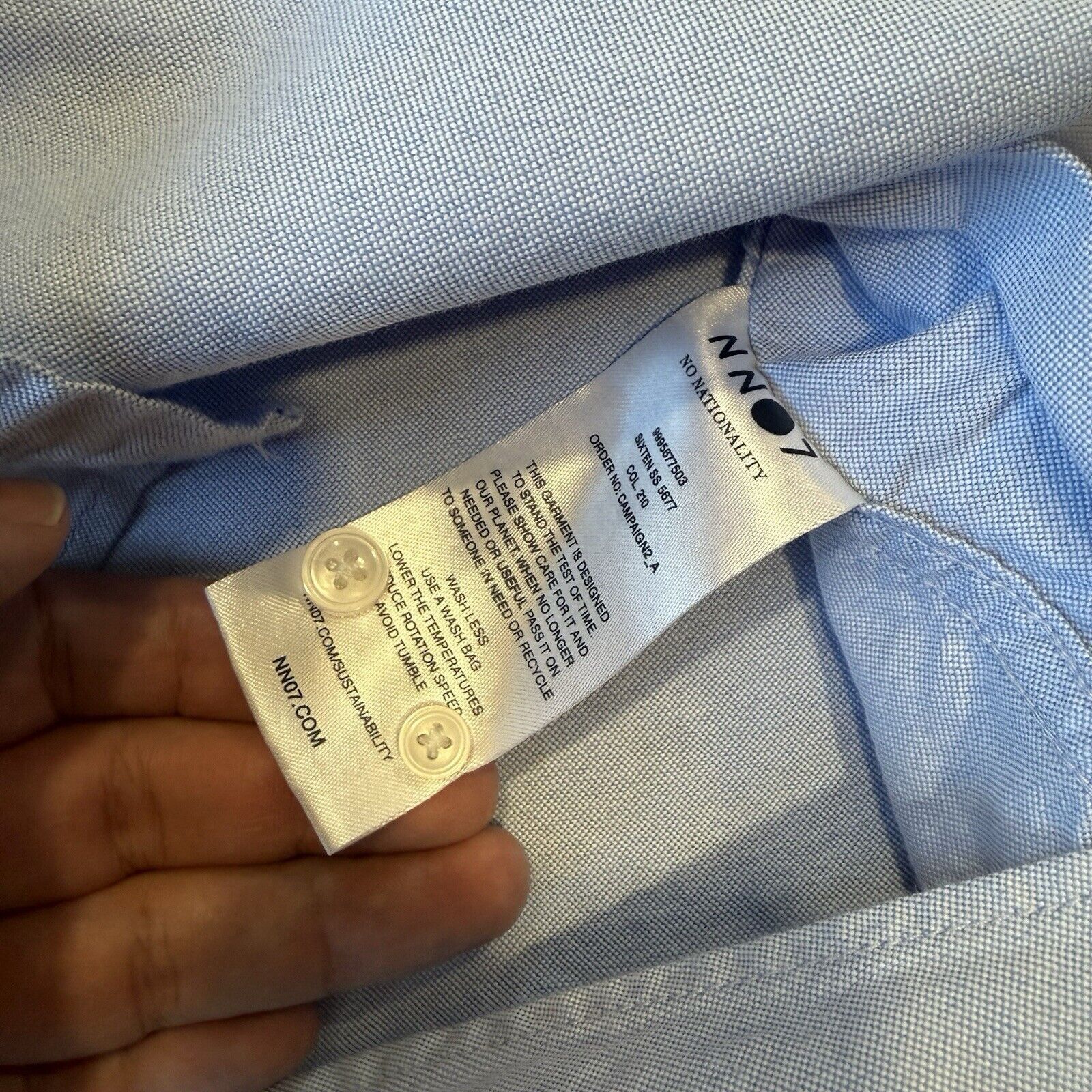 NN07 NN07 Shirt Large Blue Short Sleeve Button Up No Nationality Size US L / EU 52-54 / 3 - 5 Thumbnail