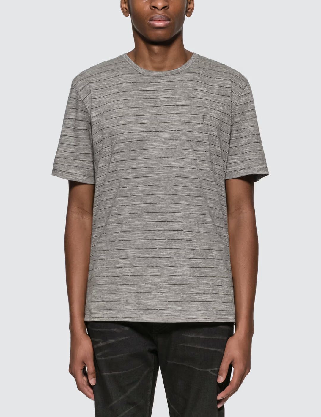 Saint Laurent Paris Saint Laurent Shimmering Stripe Overisze T-Shirt Size US L / EU 52-54 / 3 - 1 Thumbnail