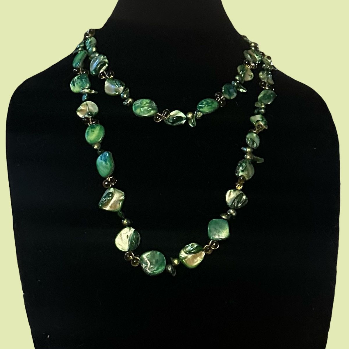 Vintage Vintage green Keshi freshwater pearl necklace Size ONE SIZE - 1 Thumbnail
