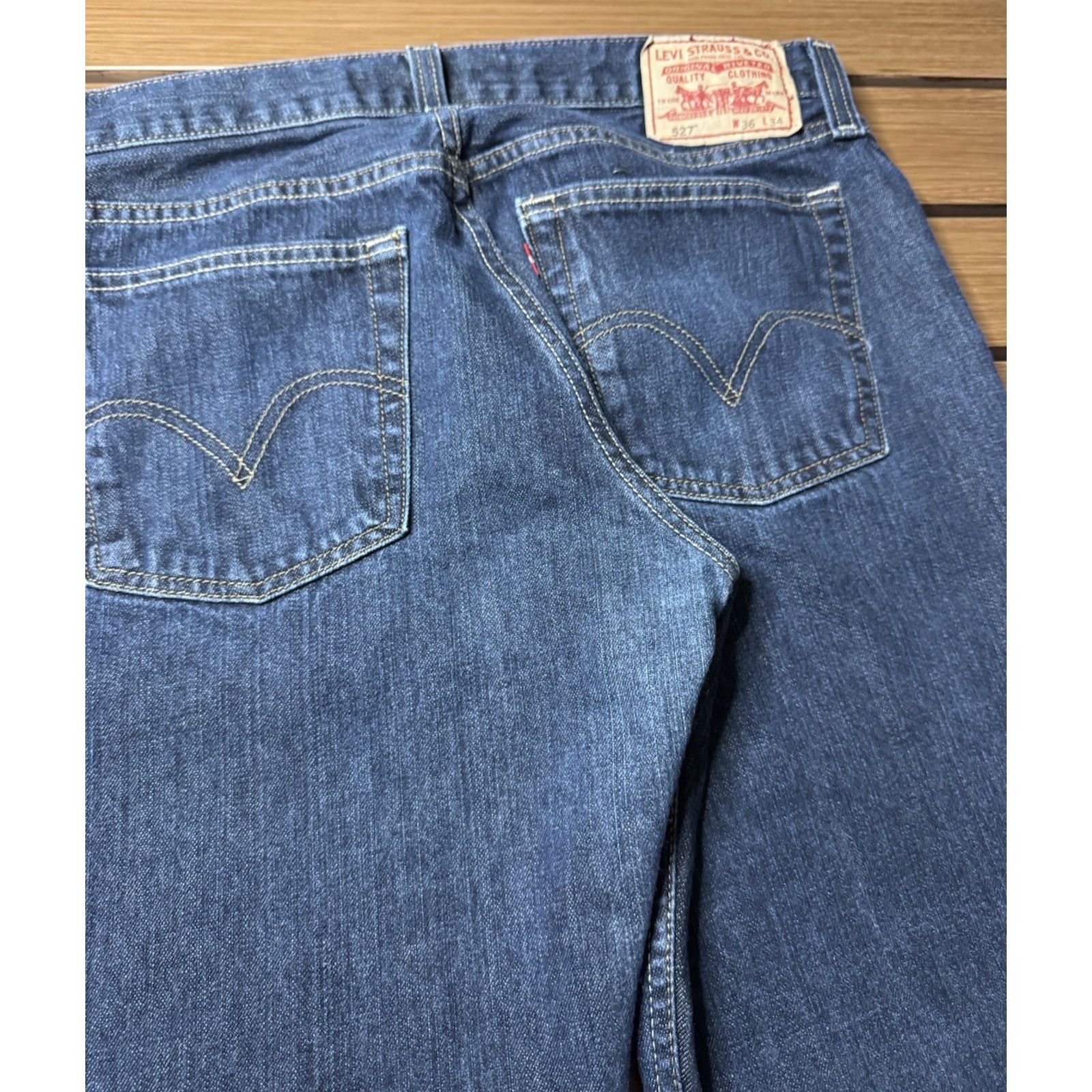 Levi's Levi's 527 Low Bootcut Blue 2000s Bootcut Fit Size 36x33 Size US 36 / EU 52 - 9 Thumbnail