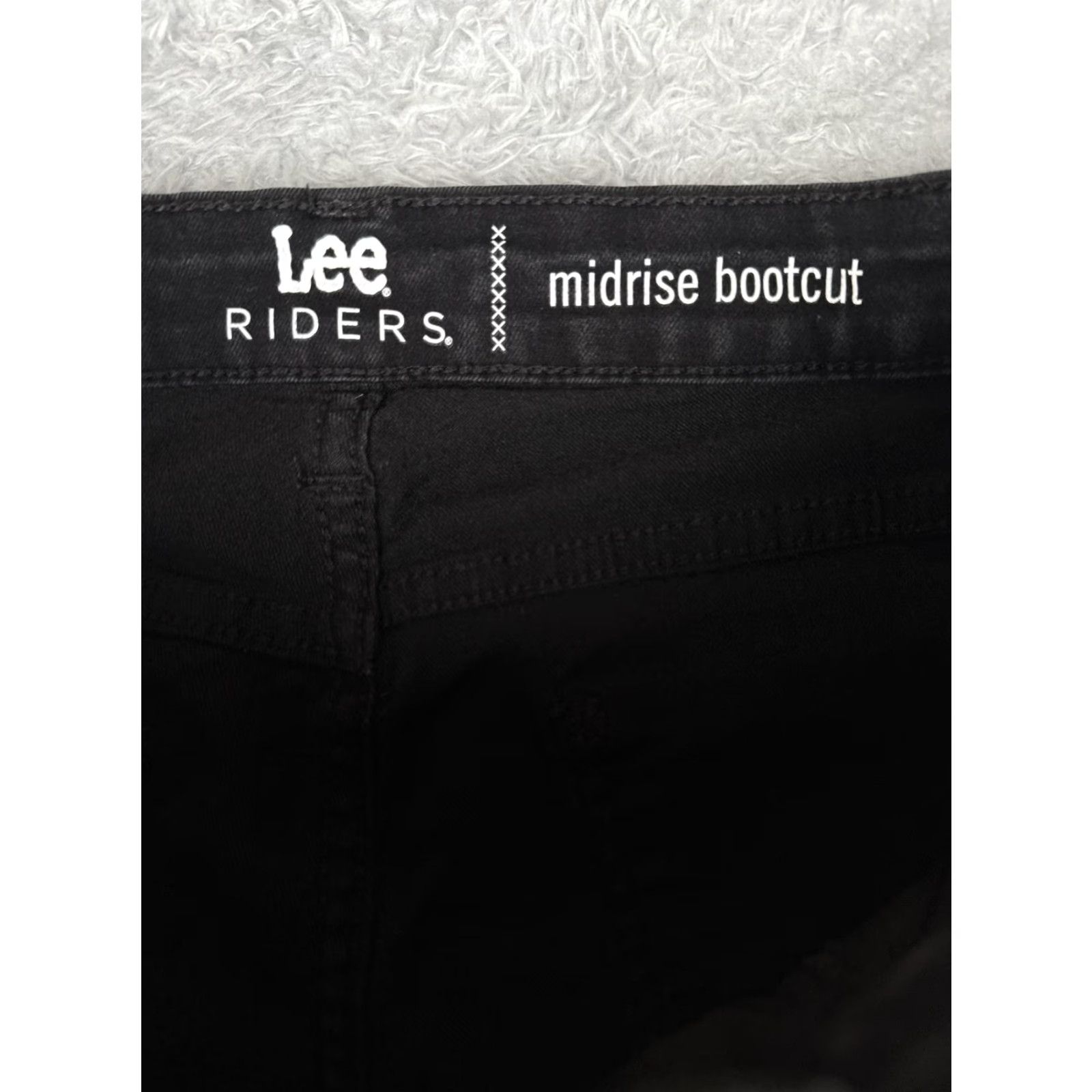Lee Lee Riders Jeans Womens 14 Black Midrise Bootcut Stretch Denim Pants Casual Size 36" / US 14 / IT 50 - 6 Thumbnail