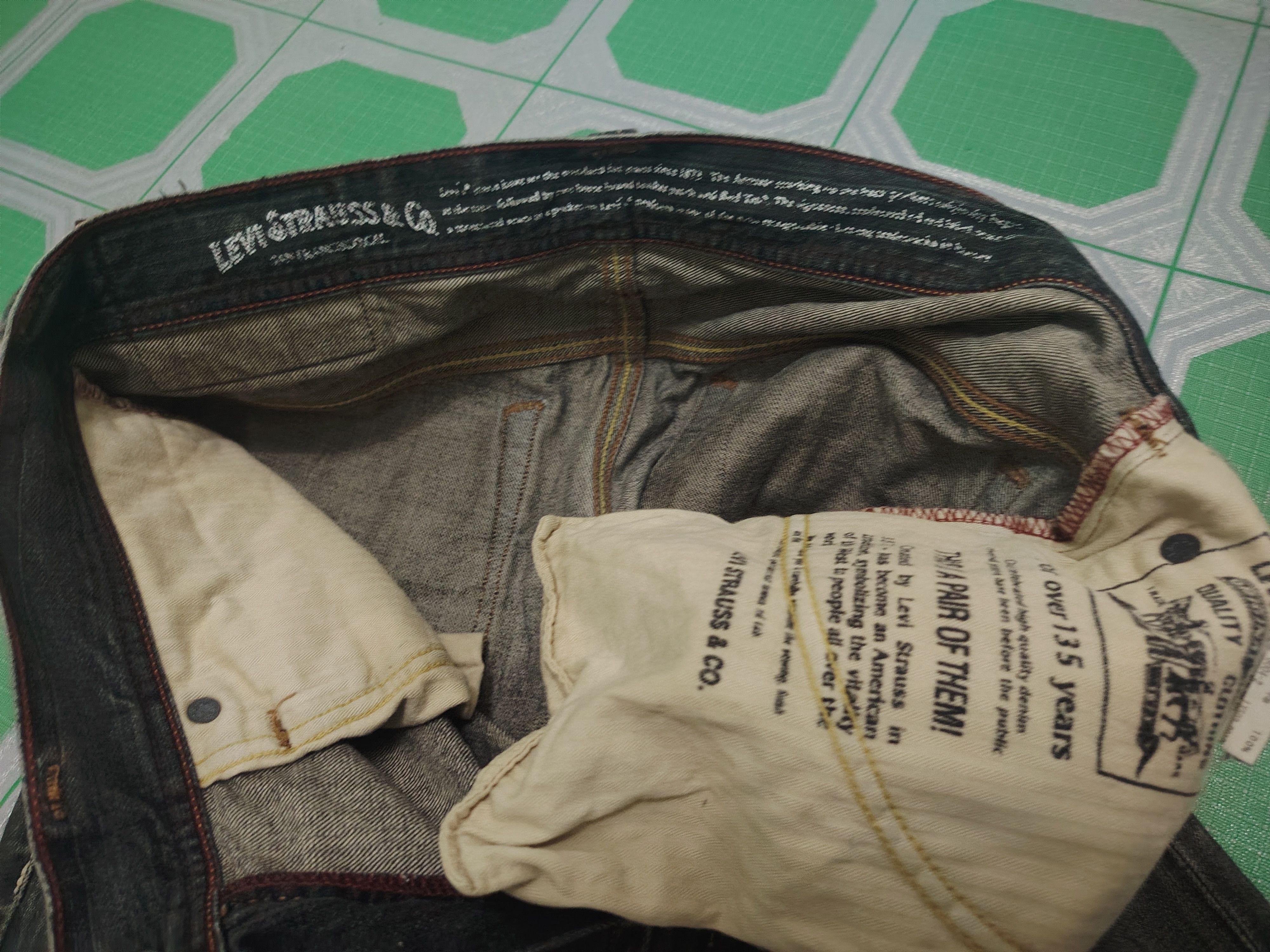 Levi's Distressed Rare!!! Levis 502 Back Pocket Bead Pattern Size US 34 / EU 50 - 13 Thumbnail