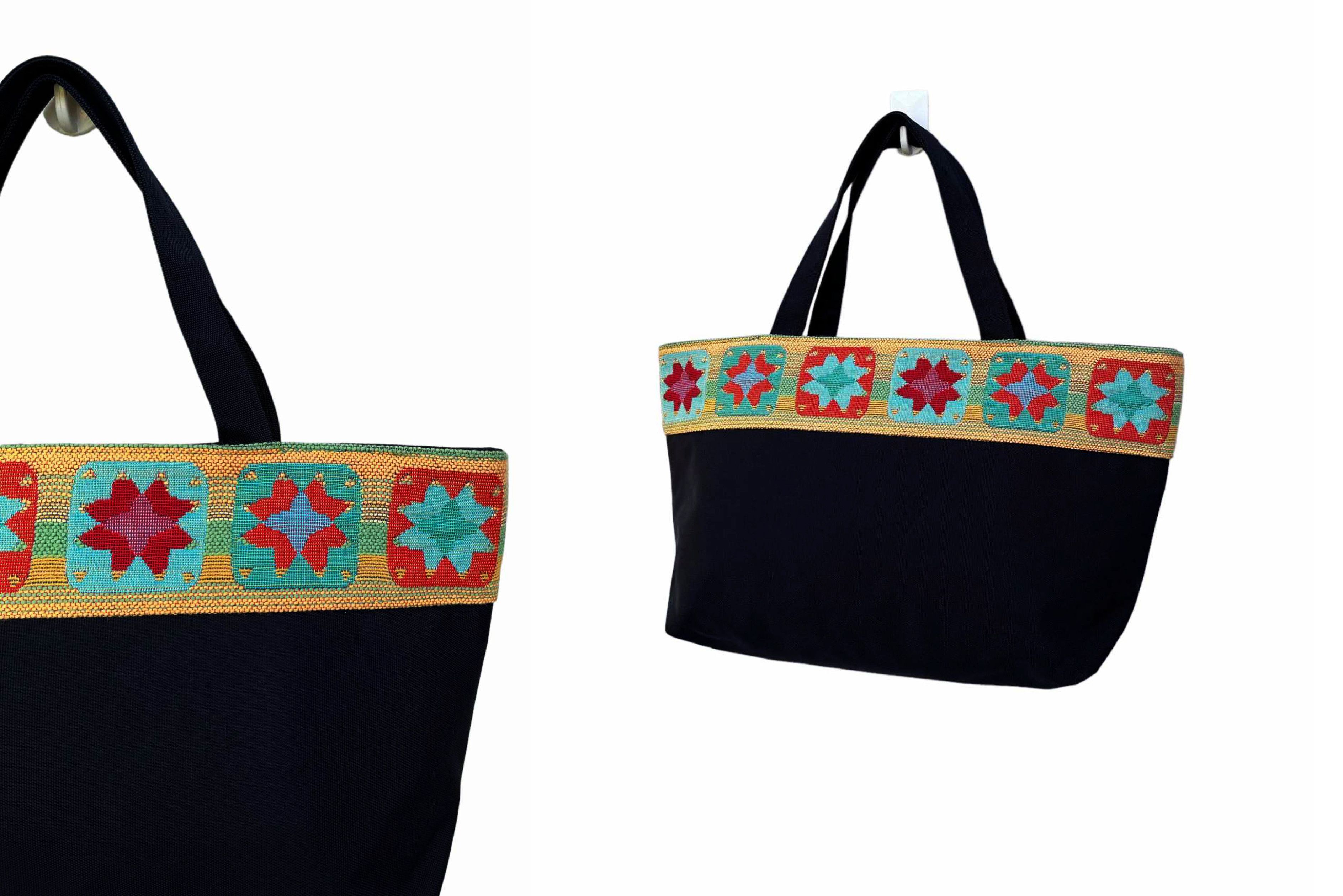 Japanese Brand Japanese 'ARUKAN' handbag, colorful floral tapestry detail Size ONE SIZE - 4 Thumbnail