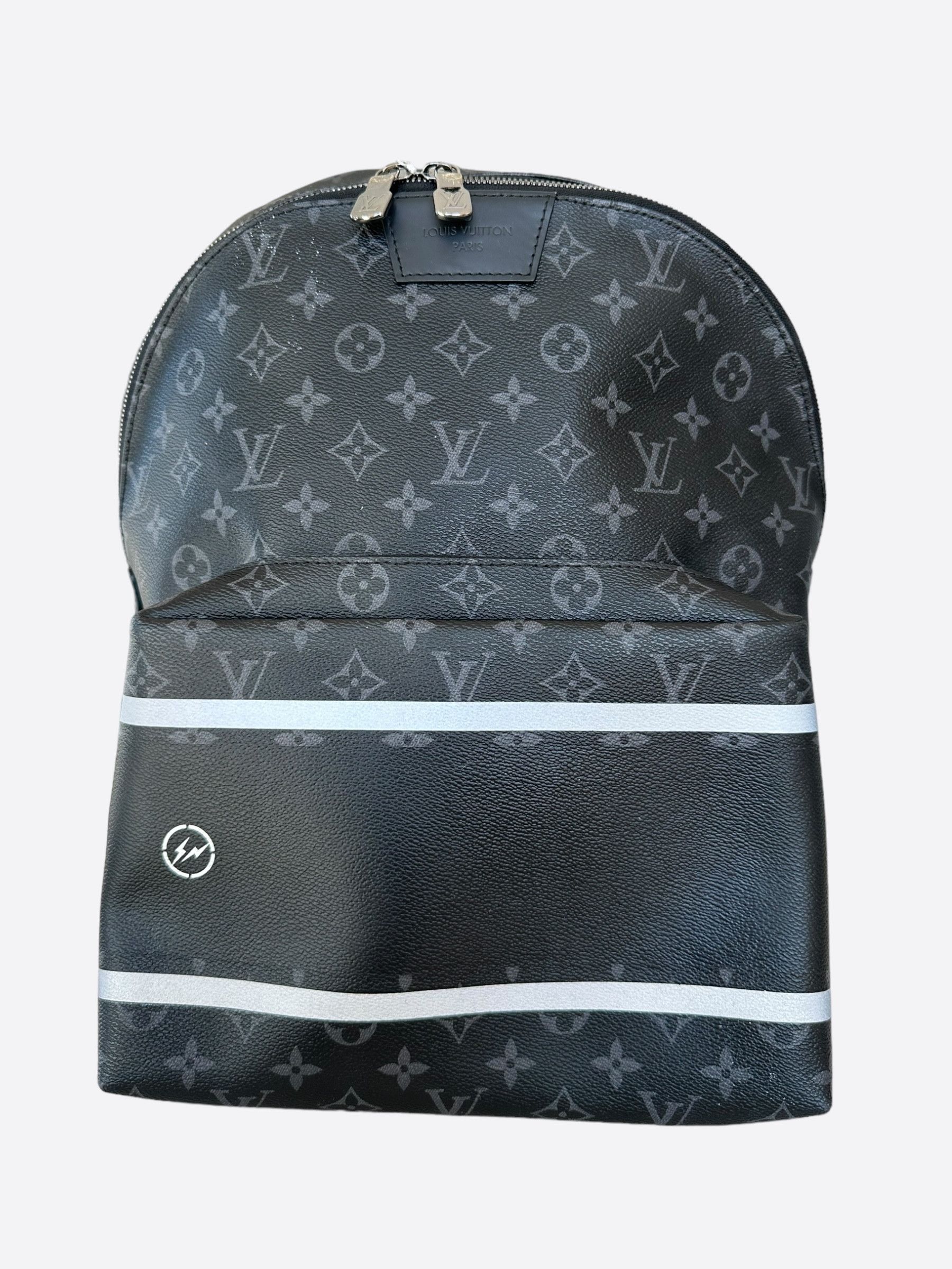 image of Louis Vuitton Fragment Monogram Eclipse Apollo Backpack in Black, Men's