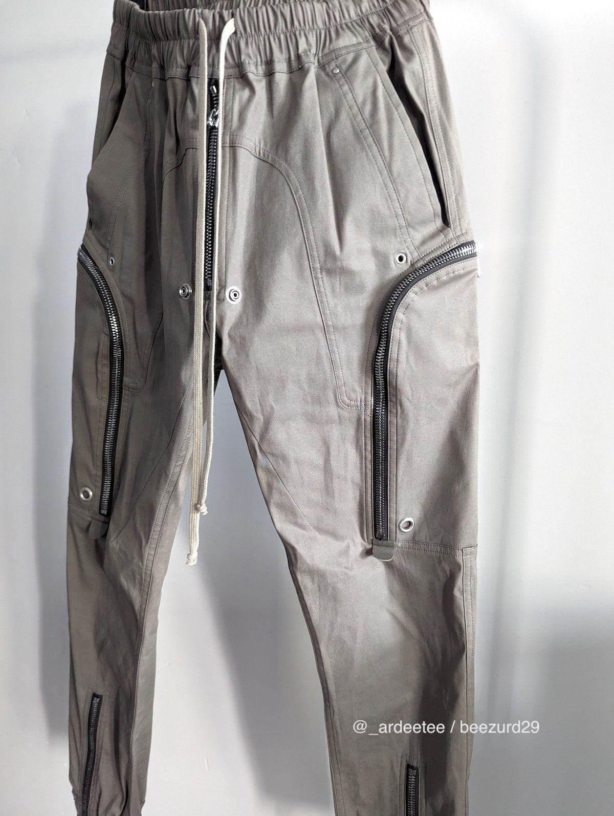 Rick Owens *NEW* DUST BAUHAUS CARGO ZIP JOGGERS SS21 Size US 29 - 4 Thumbnail