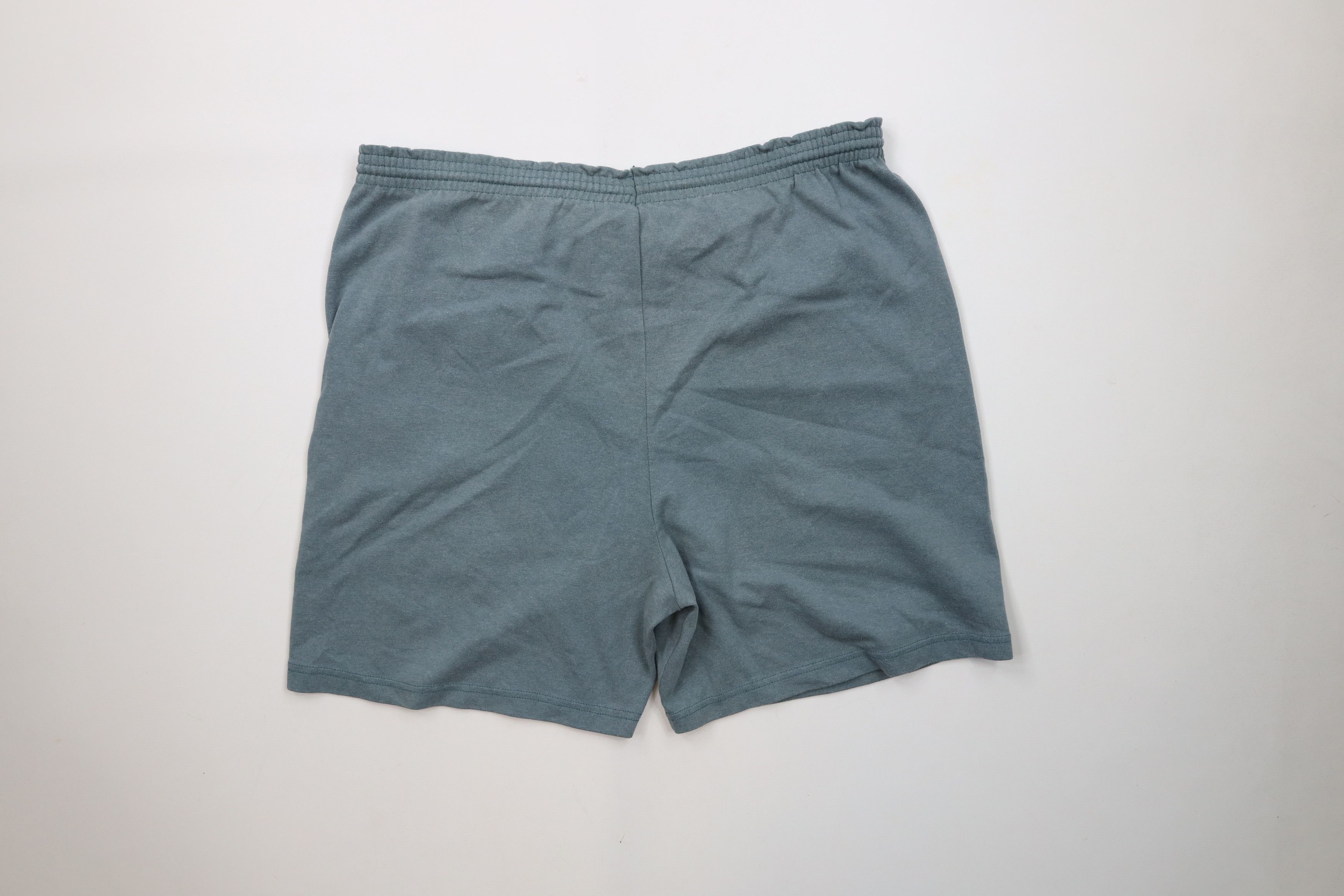 Champion × Vintage Vintage 80s 90s Champion Above Knee Shorts Teal Cotton AS IS Size US 36 / EU 52 - 11 Thumbnail