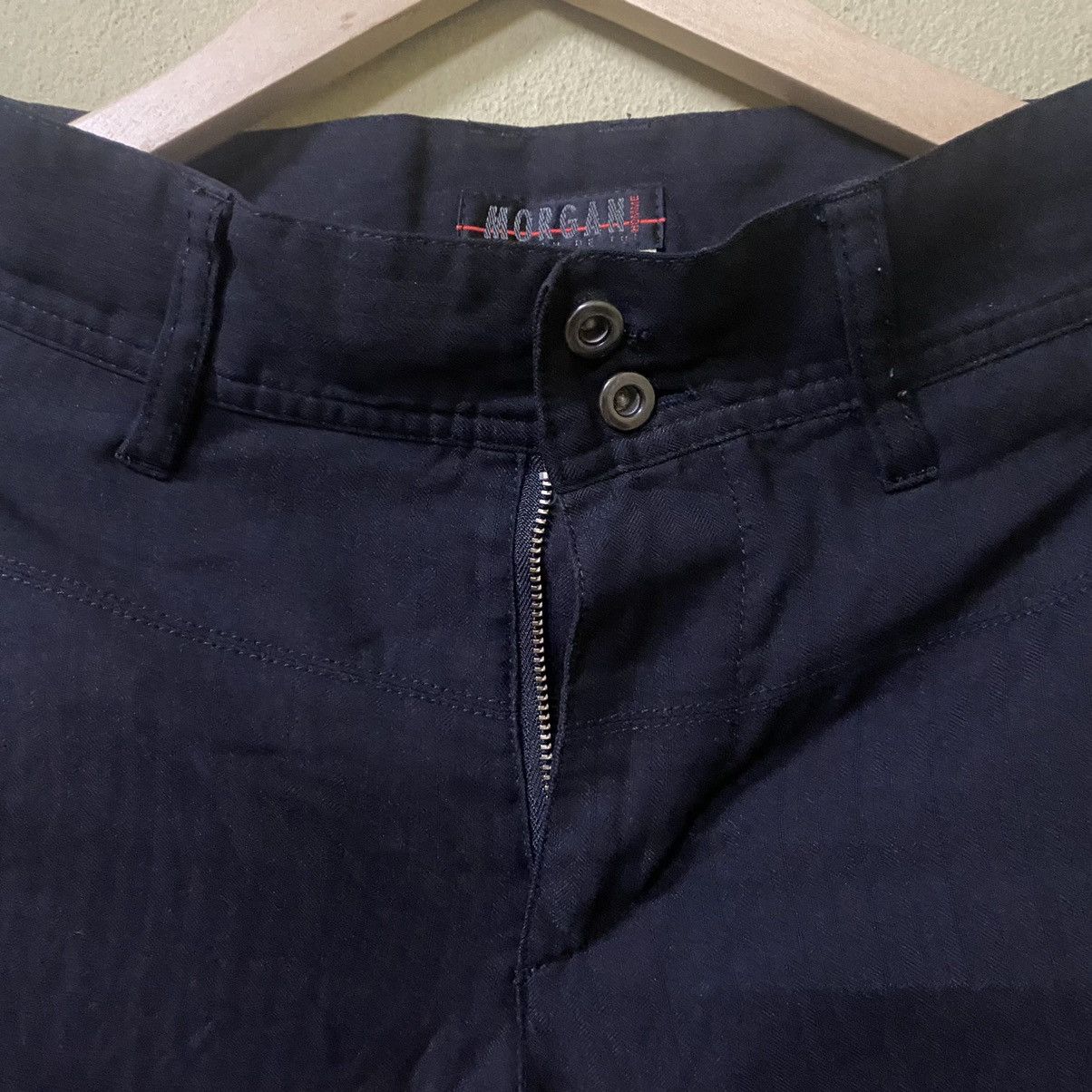 Japanese Brand Morgan homme pants multi pocket zip black nice design Size 28" / US 6 / IT 42 - 3 Thumbnail