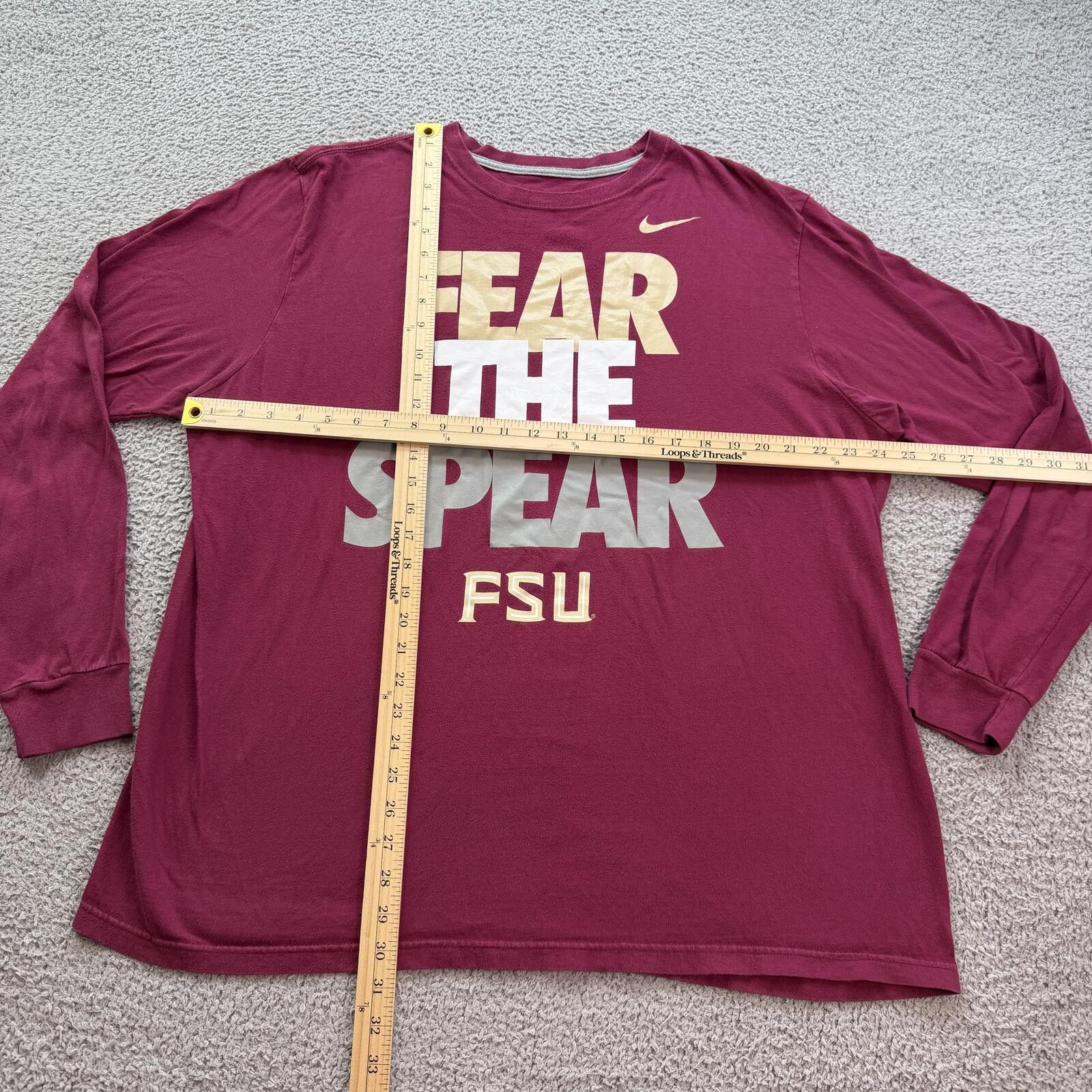 Nike Nike Florida State Seminoles Fear The Spear Long Sleeve Tee Size US XXL / EU 58 / 5 - 2 Thumbnail