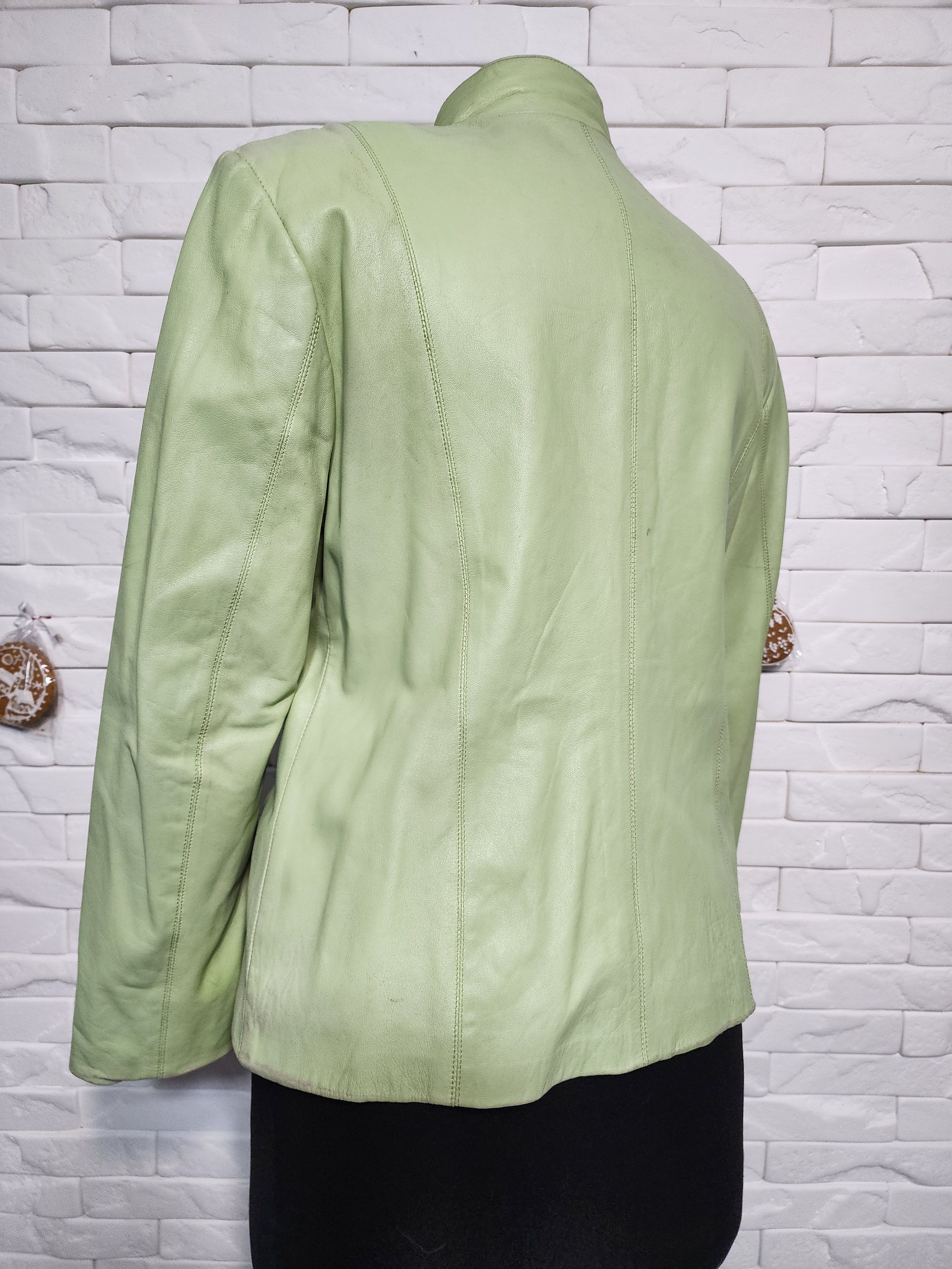 Genuine Leather Green Genuine Leather Jacket: Women's Style Size L / US 10 / IT 46 - 6 Thumbnail