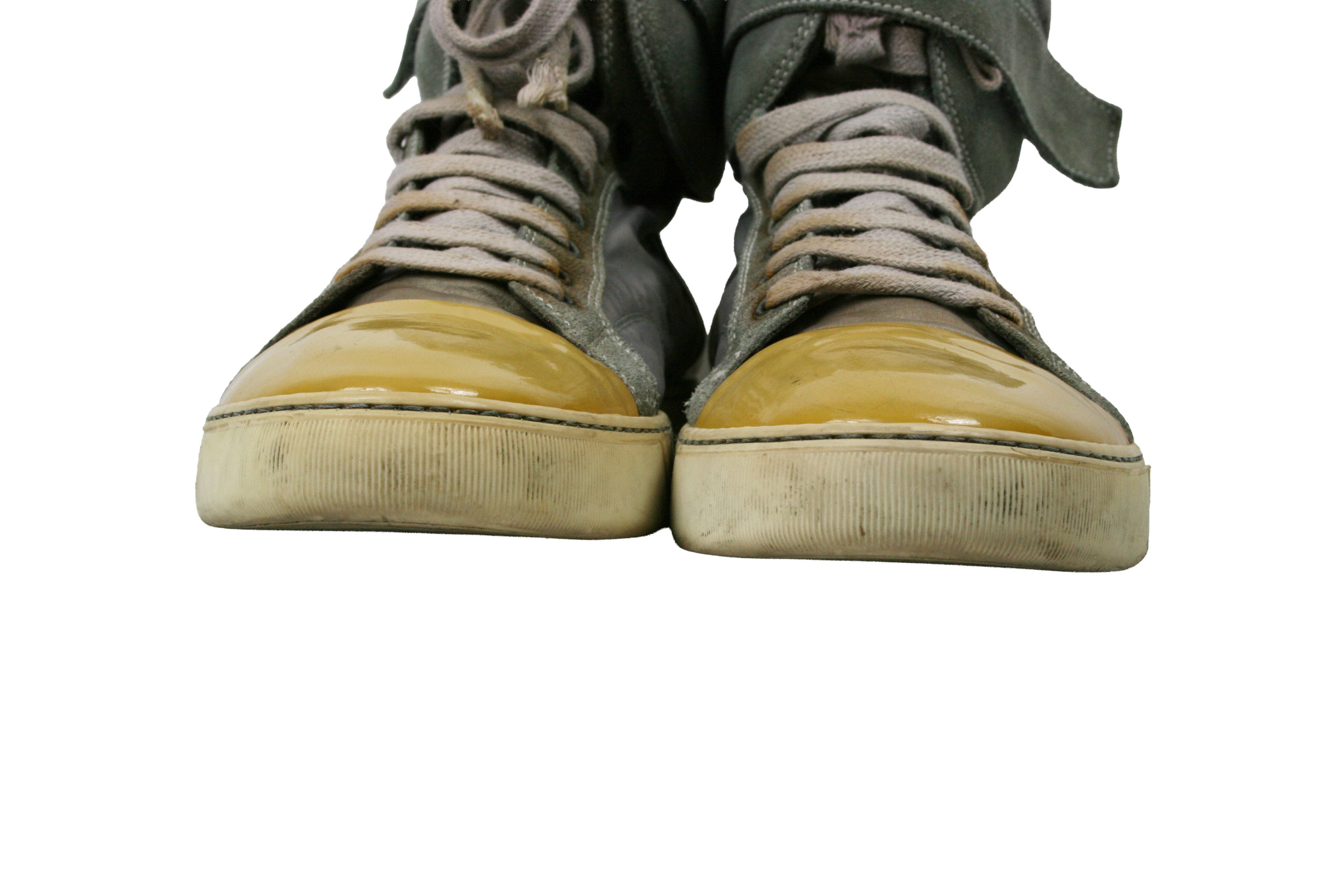 Lanvin DDB1 Distressed Hi-Top Sneakers Size US 10 / EU 43 - 4 Thumbnail