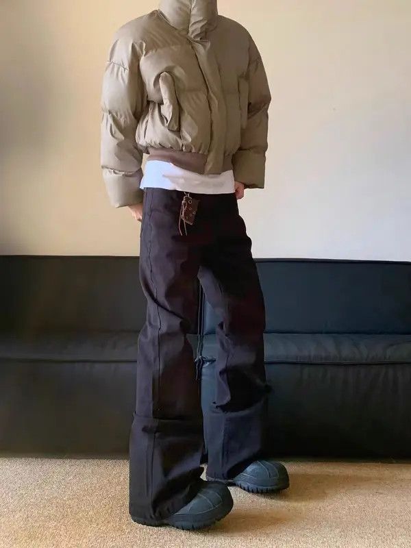 Japanese Brand Honjoh x ishi Street Simple Black Micro Flare Jeans Size US 34 / EU 50 - 1 Thumbnail