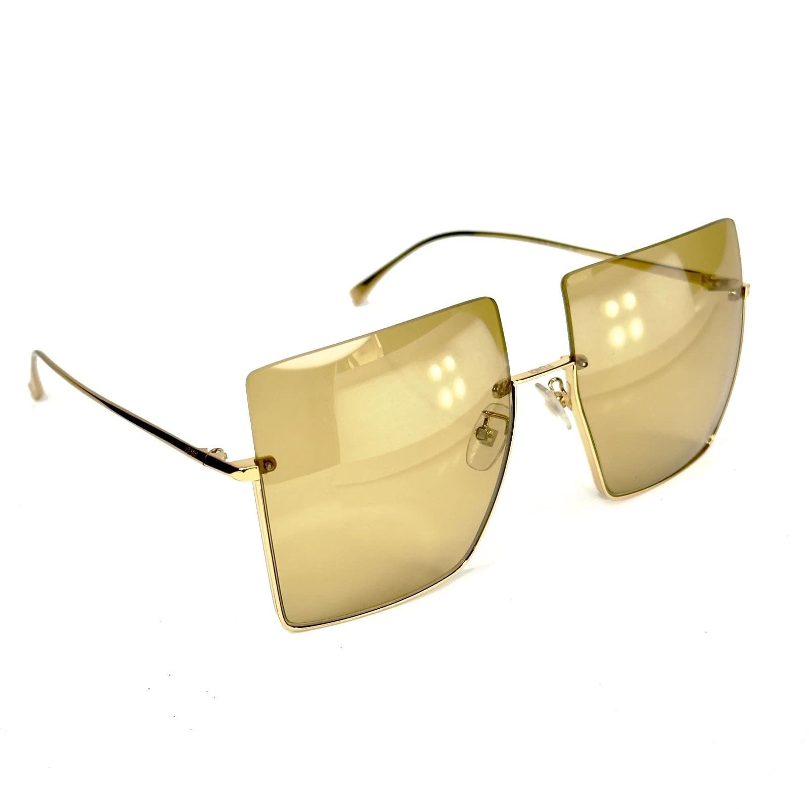 Fendi FENDI FF0401S PROMENEYE 0401 Yellow Retro Sunglasses Size ONE SIZE - 5 Thumbnail