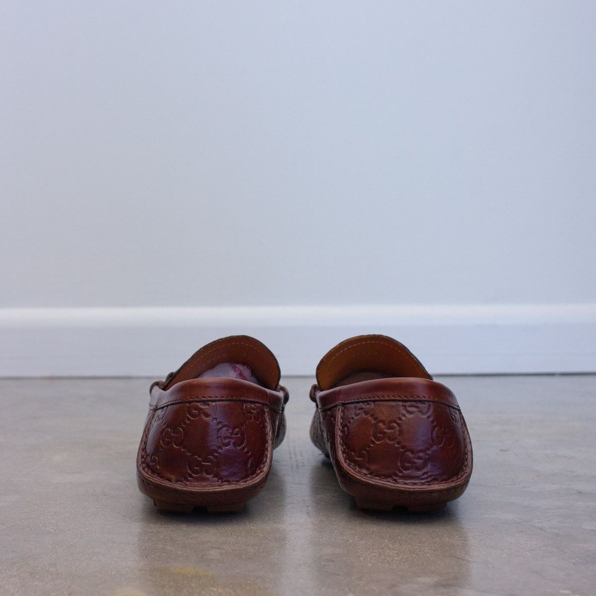 Gucci GUCCI Guccissima Brown Leather Drivers Bamboo Loafers Size US 8.5 / EU 41-42 - 10 Thumbnail