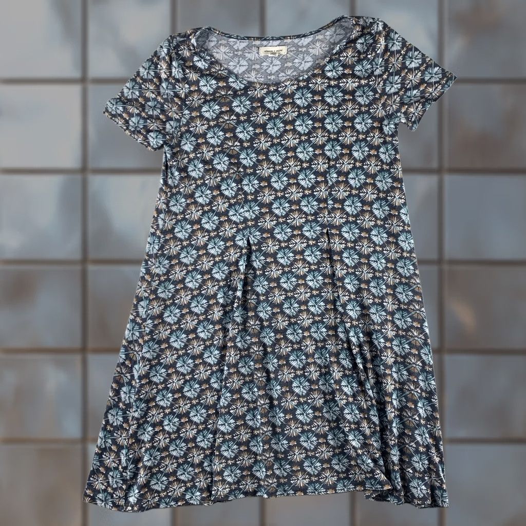 Vintage SILENCE NOISE SHIRT DRESS WOMENS XS BLUE BROWN SHORT SLEEVE MODAL POLYESTER Size XS / US 0-2 / IT 36-38 - 1 Thumbnail