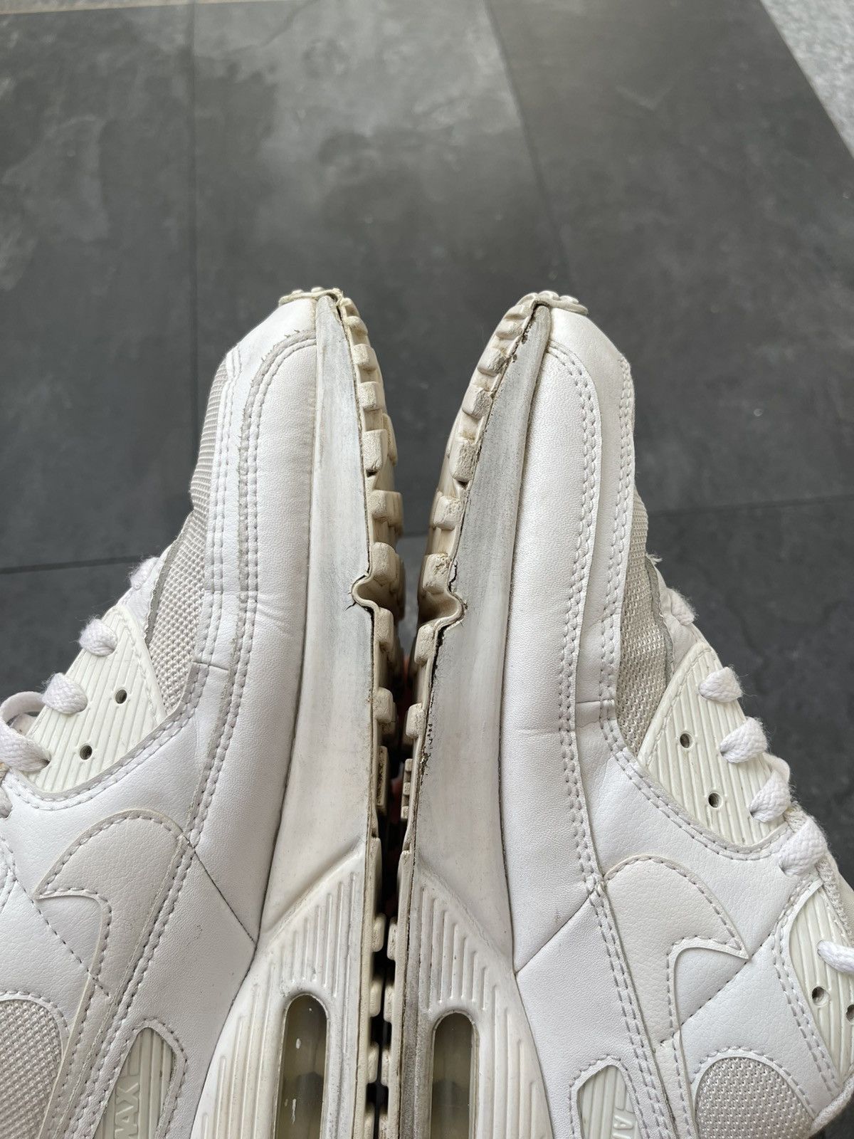 Nike Nike Air Max 90 White Leather Size US 12 / EU 45 - 14 Thumbnail