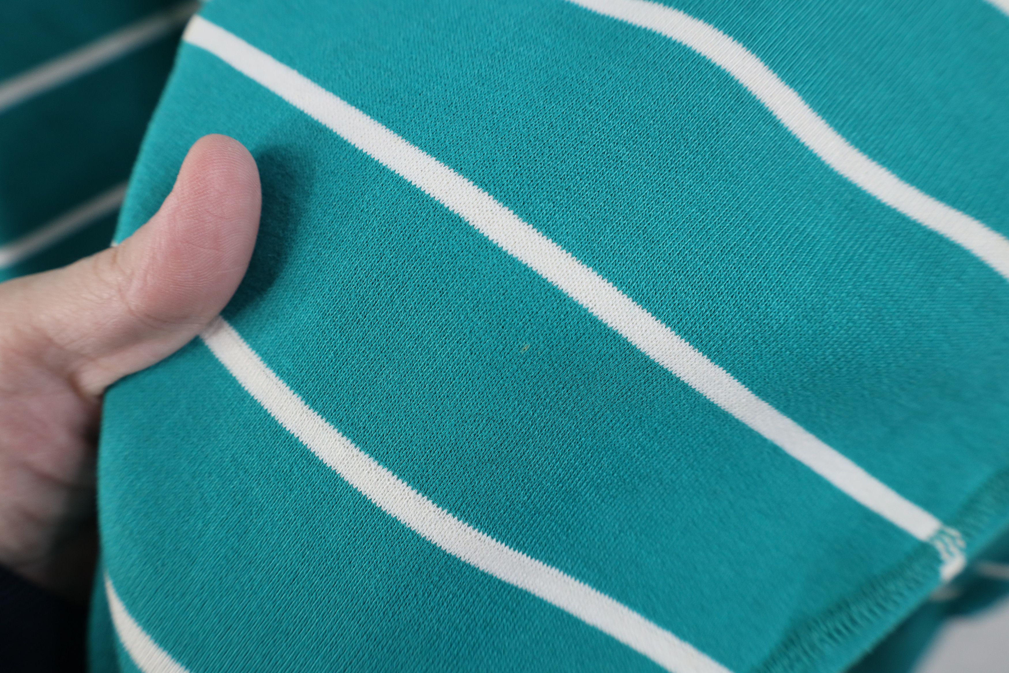 Eddie Bauer Vintage 90s Eddie Bauer Striped Crewneck Sweatshirt Teal Size L / US 10 / IT 46 - 7 Thumbnail