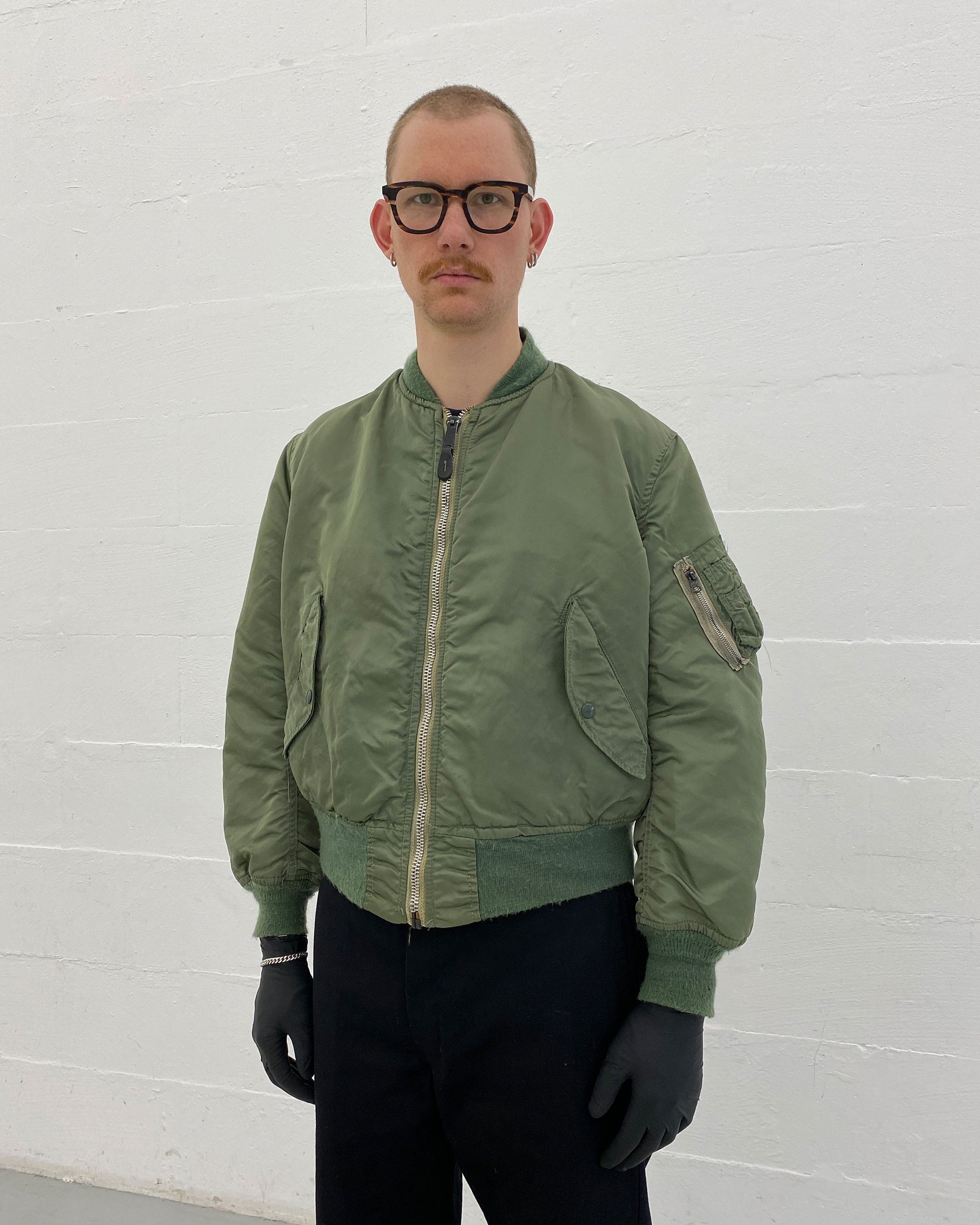 Alpha Industries 1980s Made in USA MA-1 Bomber Jacket Size US L / EU 52-54 / 3 - 9 Thumbnail