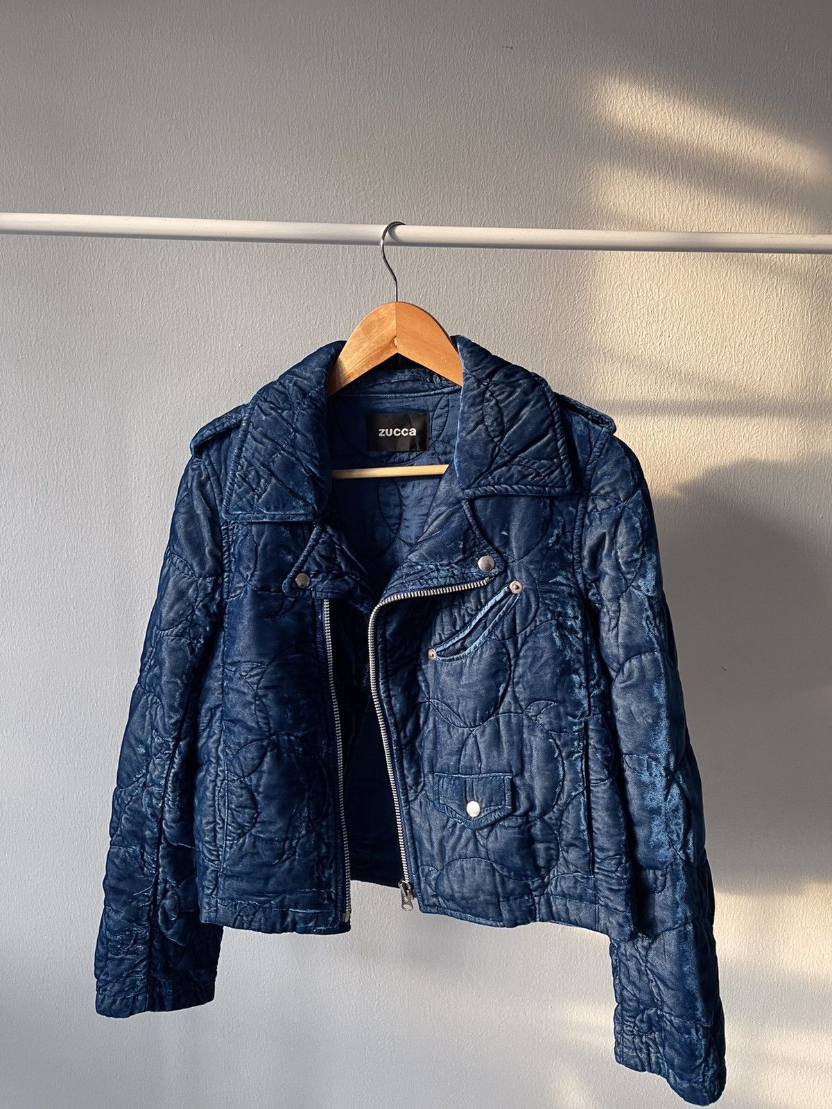 CABANE de ZUCCa × Issey Miyake F/W 2004-2005 Zucca Velvet Biker Jacket Size US S / EU 44-46 / 1 - 6 Thumbnail