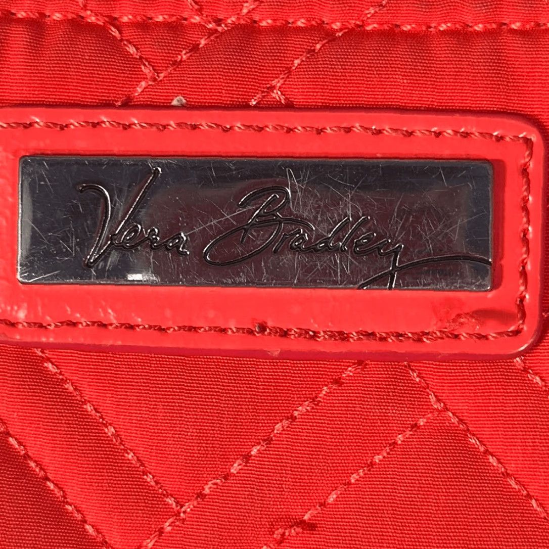 Vera Bradley Vera Bradley Canyon Sunset Pattern Leather Trim Shoulder Bag Purse Women's Medium Red Canvas Exterior Bag Size ONE SIZE - 3 Thumbnail