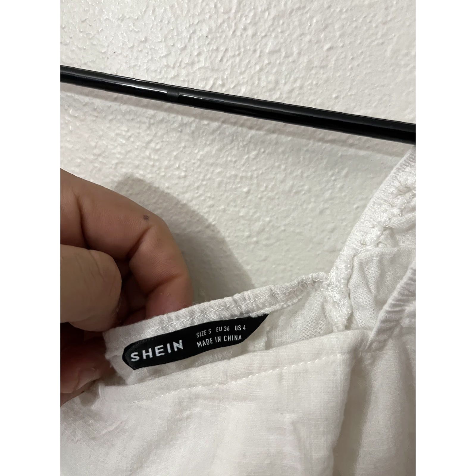 Shein SHEIN White Off Shoulder Cropped Blouse - Small - Puff Sleeve - Pullover - Solid - Casual Party - Women - Cropped Top Size S / US 4 / IT 40 - 3 Thumbnail