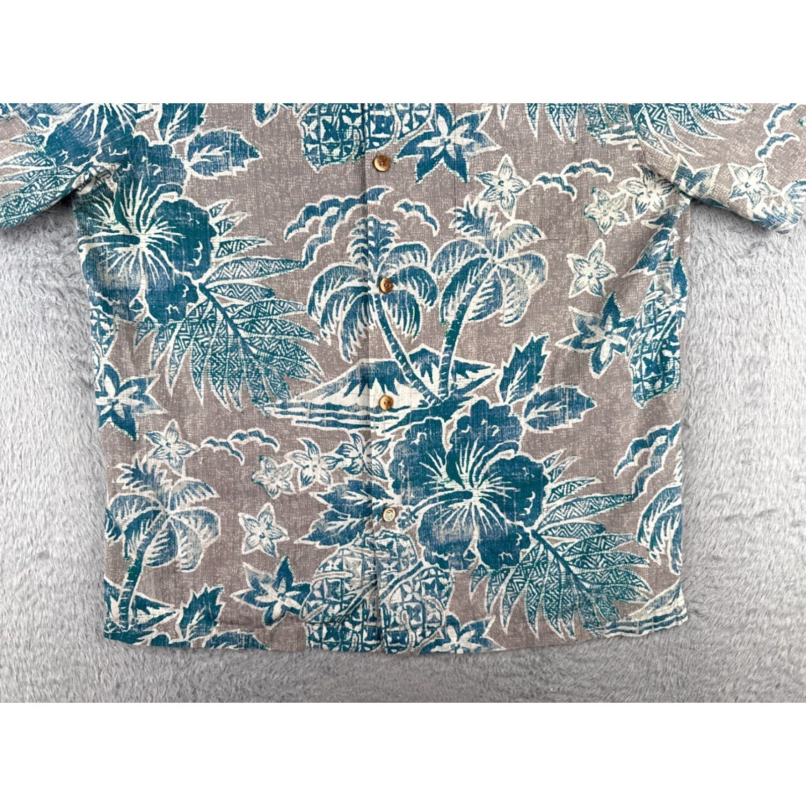 Tommy Bahama Tommy Bahama Shirt Men Large Gray Blue Floral Palm Hawaiian 100% Silk Size US XXL / EU 58 / 5 - 5 Thumbnail