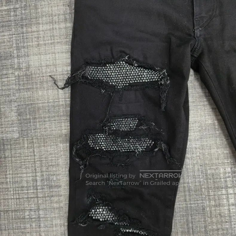 Amiri Amiri High-end black diamond denim pants Size US 31 - 2 Thumbnail