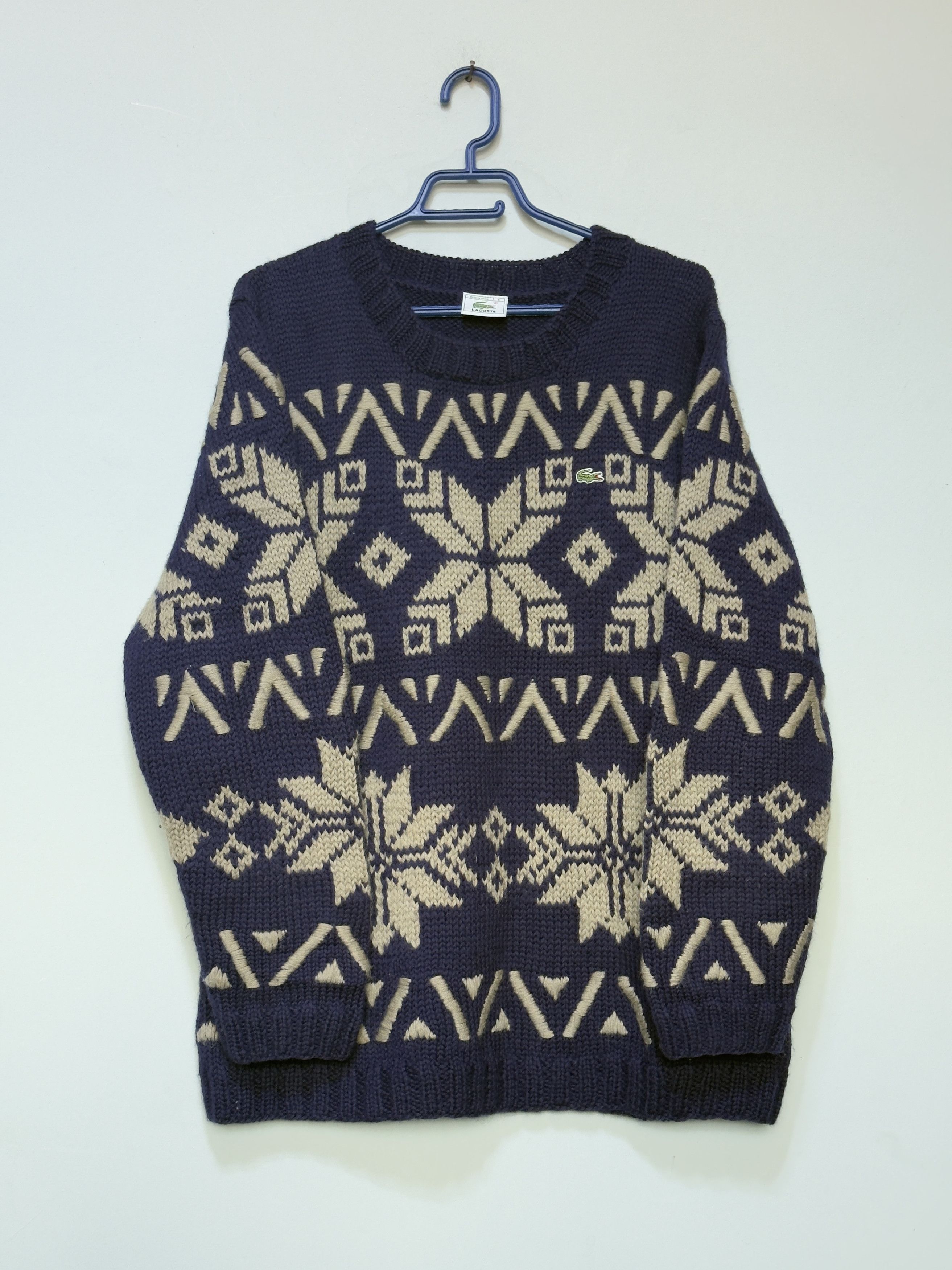 Lacoste 🔥 Vintage Lacoste knitted wool sweater heavy L/ xl Size US L / EU 52-54 / 3 - 3 Thumbnail