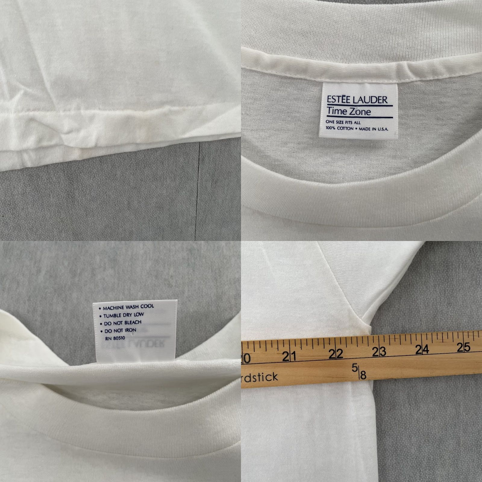 Vintage VINTAGE Estee Lauder White Cotton T-Shirt Adult 2XL Patriotic Statue of Liberty Face USA 90s Mens Size US XXL / EU 58 / 5 - 8 Thumbnail