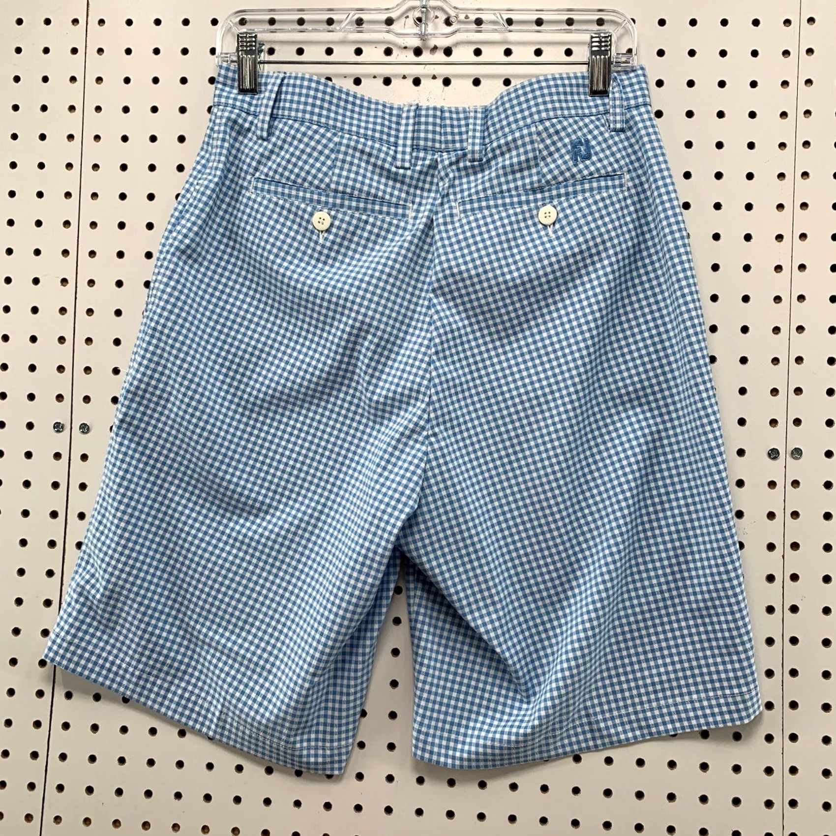 Footjoy FootJoy FJ Golf Shorts Mens 35x9.5 Blue Check Preppy Casual Size US 35 - 2 Thumbnail