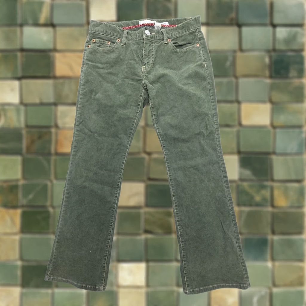 Old Navy VINTAGE Old Navy Low Rise Bootcut Corduroy Pants Womens 4 Short Green Y2K 2005 Size 27" / US 4 / IT 40 - 1 Thumbnail