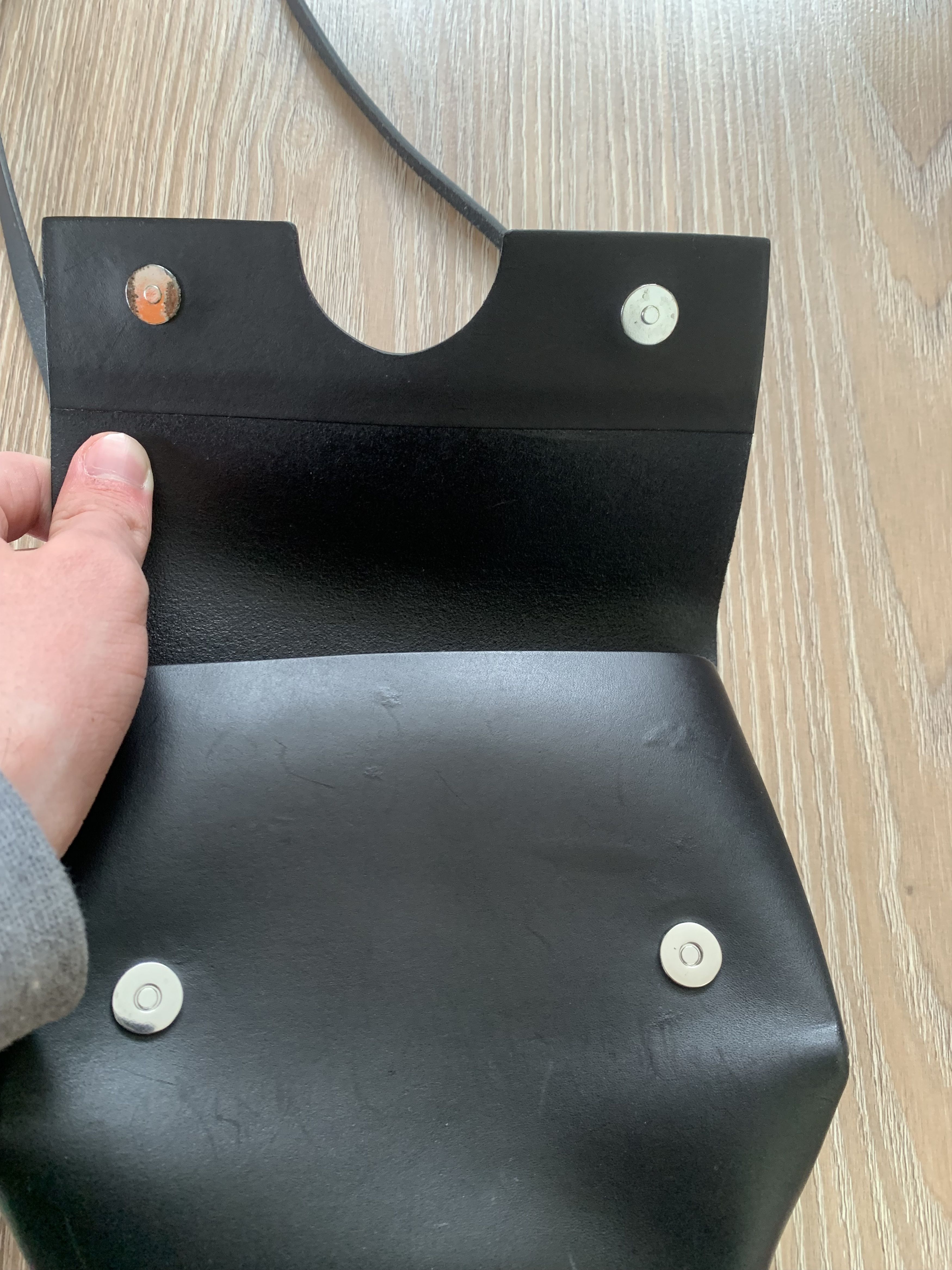Cos COS Black Leather Crossbody Bag Size ONE SIZE - 4 Thumbnail