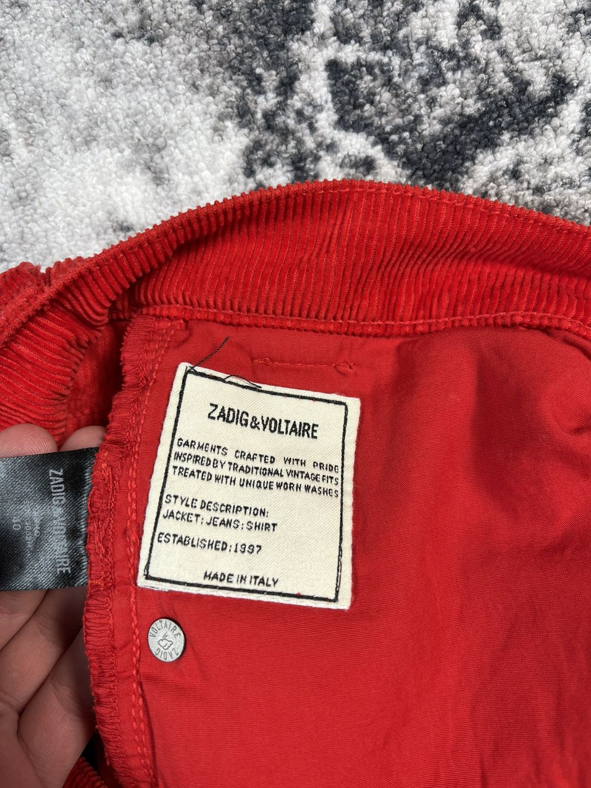 Zadig & Voltaire Zadig & Voltaire Red Corduroy Pants Size 33 Size US 33 - 9 Thumbnail
