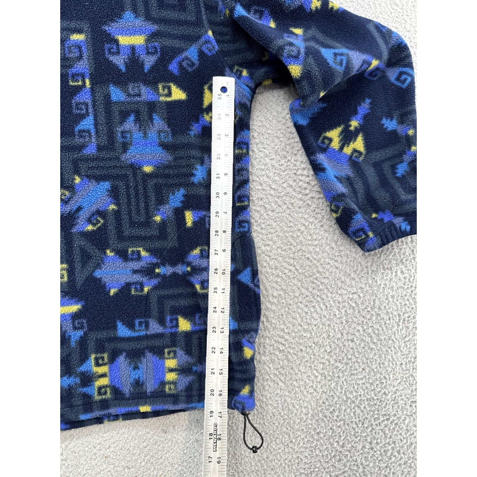 Lands' End VINTAGE Lands' End Jacket Women's Small USA Made Polartec Aztec Fleece 1/4 Zip Blue Womens Size S / US 4 / IT 40 - 5 Thumbnail