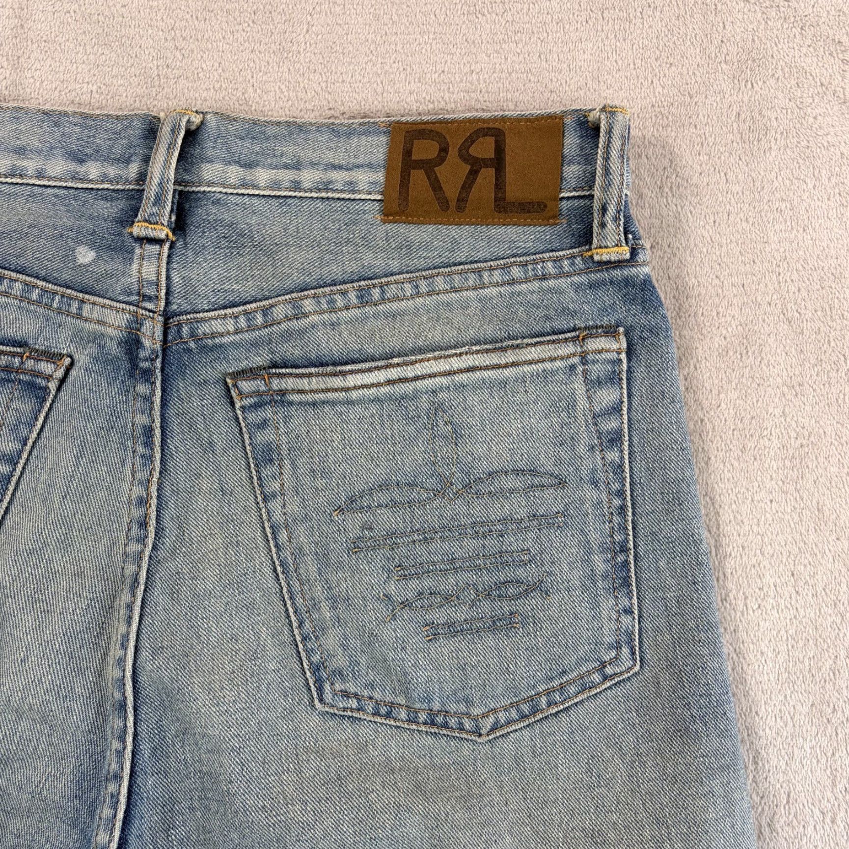 Vintage VINTAGE RRL Double-RL Cut-Off Jean Shorts Women 27 29 Blue Denim 80s 90s Embroidered Logo Boyfriend Short Pants Size 27" / US 4 / IT 40 - 7 Thumbnail